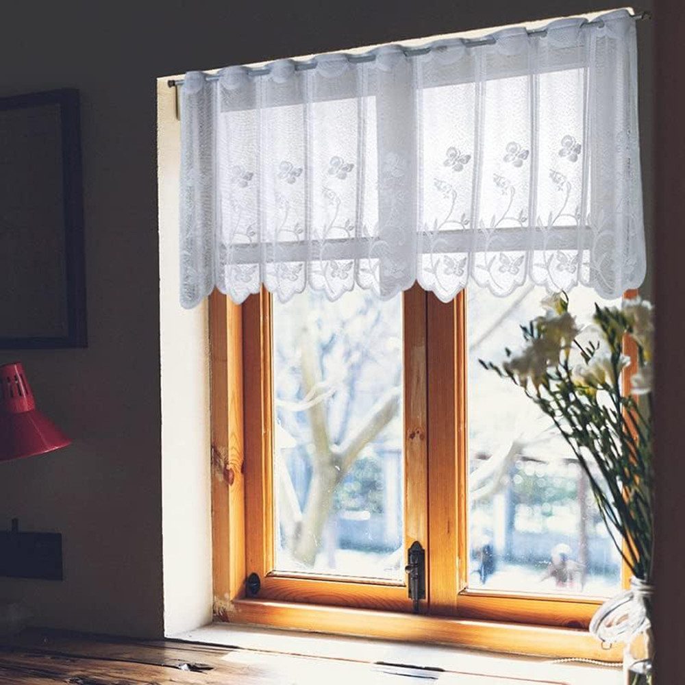 Kaket Scheibengardine transparent Jacquard gardine mit günstig online kaufen