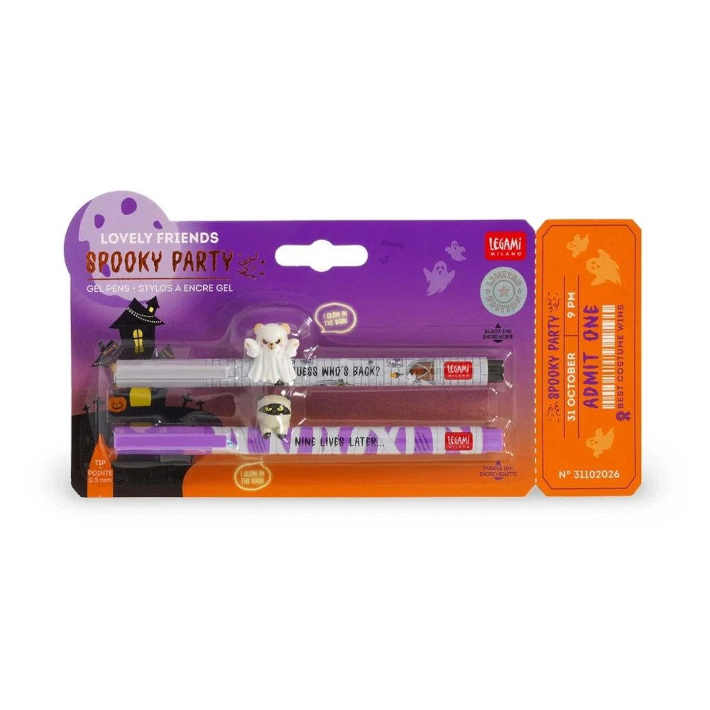 Legami Marker Legami Spooky Party 2er-Set Gelstifte Teddy Ghost & Kitty Mummy