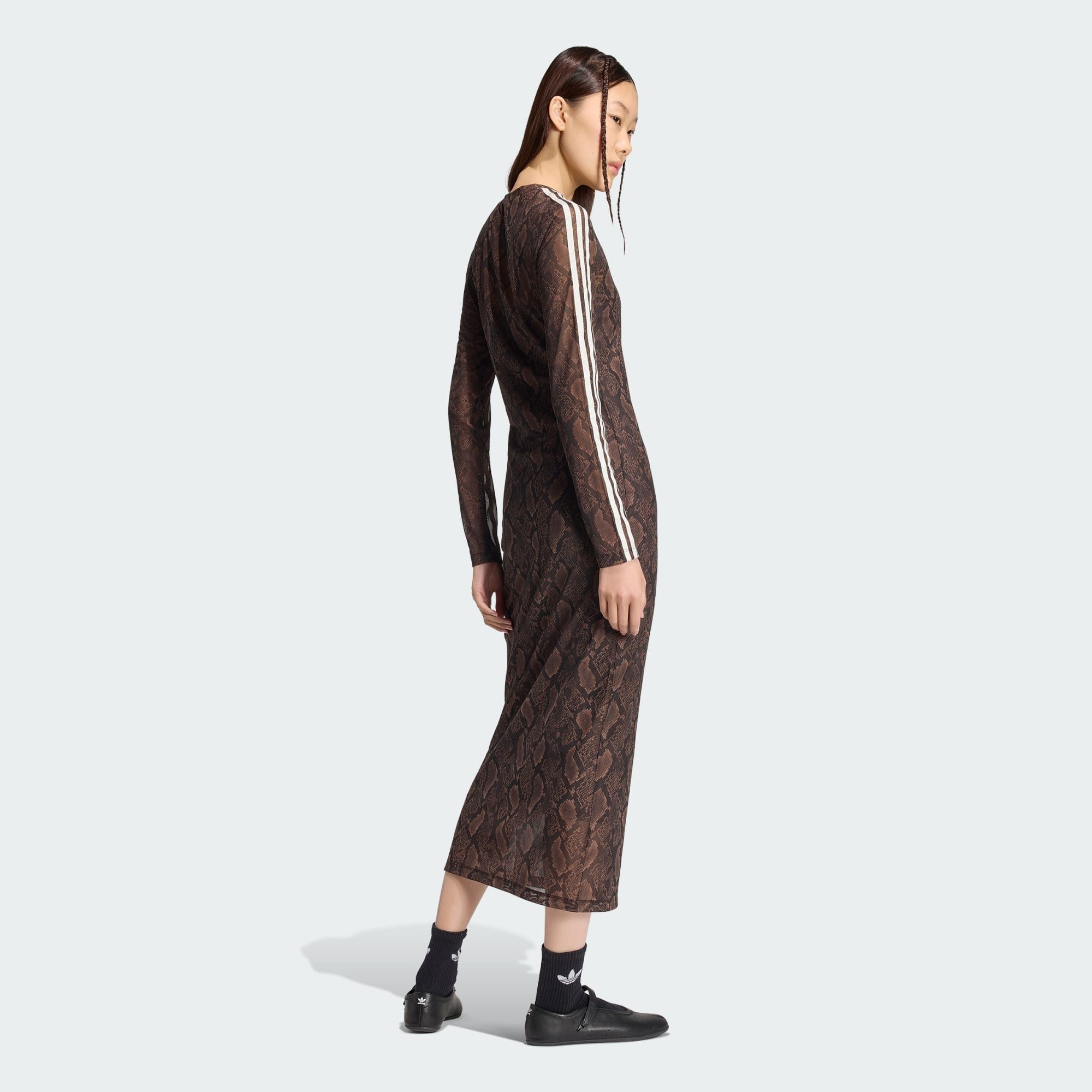 adidas Originals Jerseykleid MAXIKLEID, SCHLANGENPRINT (1-tlg)