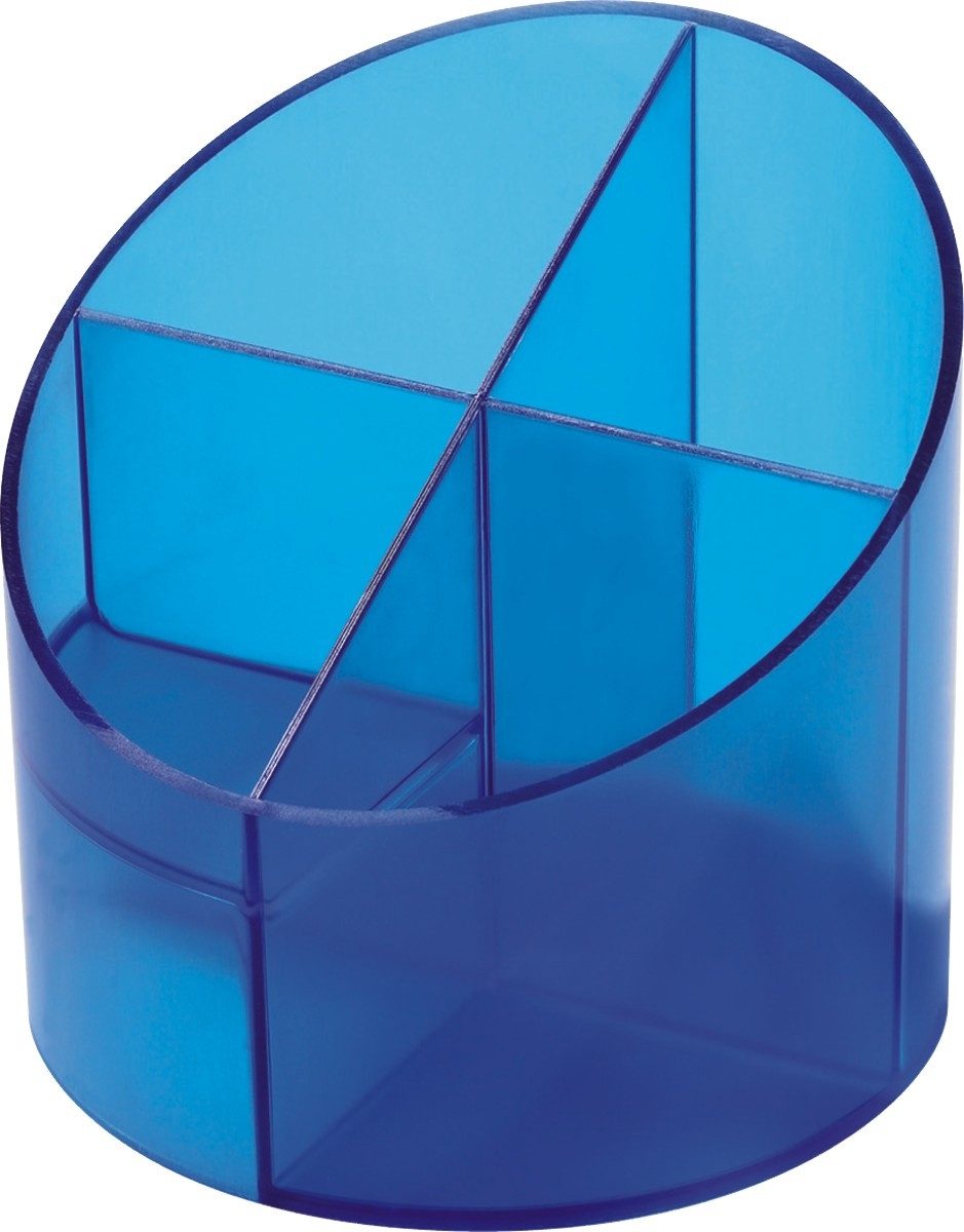 Tischaufsatz Multiköcher hochglanz blau transparent