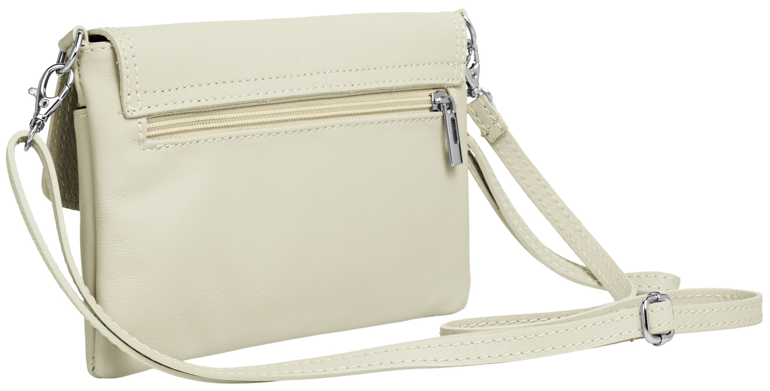 Caspar Clutch Abendtasche Leder Damen Umhängetasche - PREMIUM LINE - Modell No.322, aus 100% gewaschenem Echtleder aus Italien - samtig weich & nachhaltig