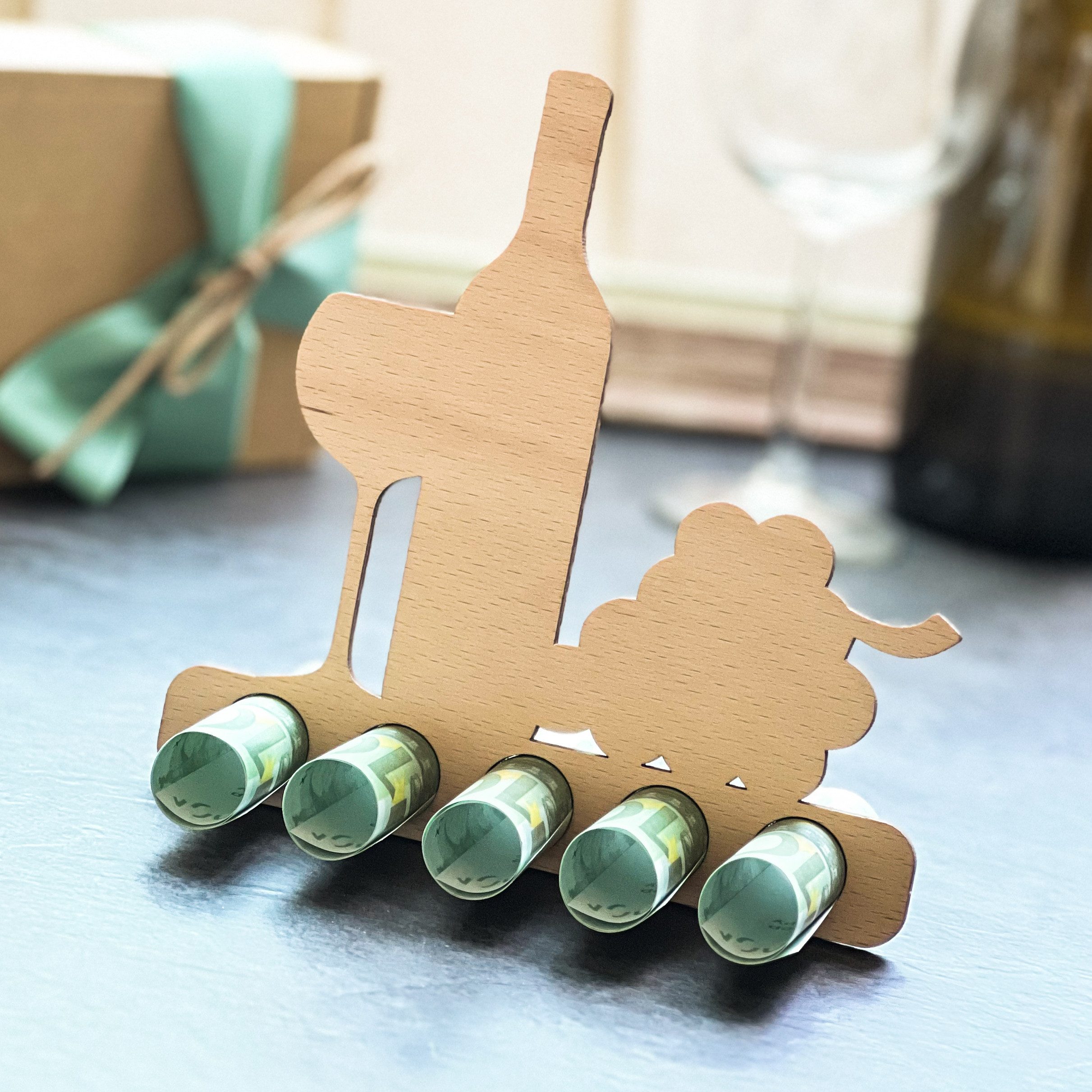 Spruchreif® Spardose Geldgeschenk aus Holz, Gutscheinverpackung, günstig online kaufen