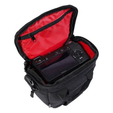 Hama Kameratasche Kamera-Tasche Sambia 80 Colt Foto-Tasche Universal, Case Schultergurt Tragegriff Zubehör-Fächer Systemkamera Digitalkamera