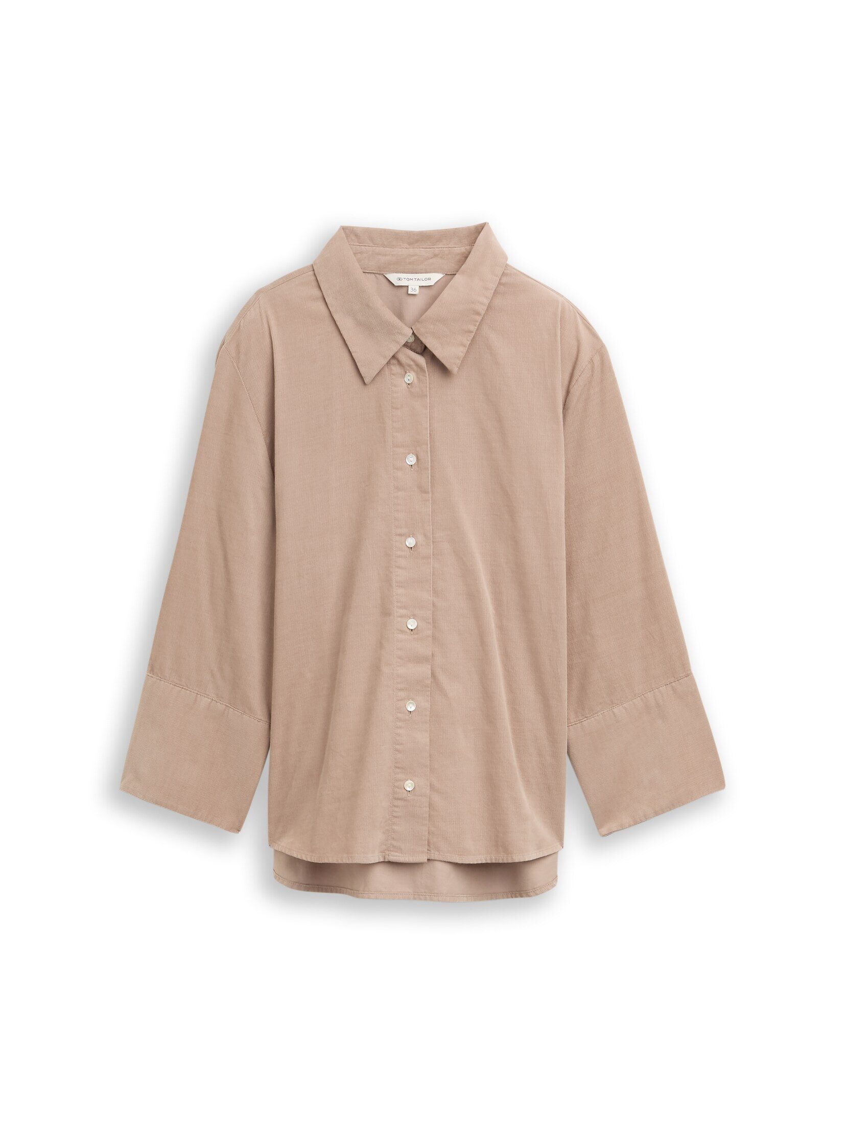 TOM TAILOR Langarmbluse Blusen & Shirts Loose Fit Hemdbluse aus Cord günstig online kaufen