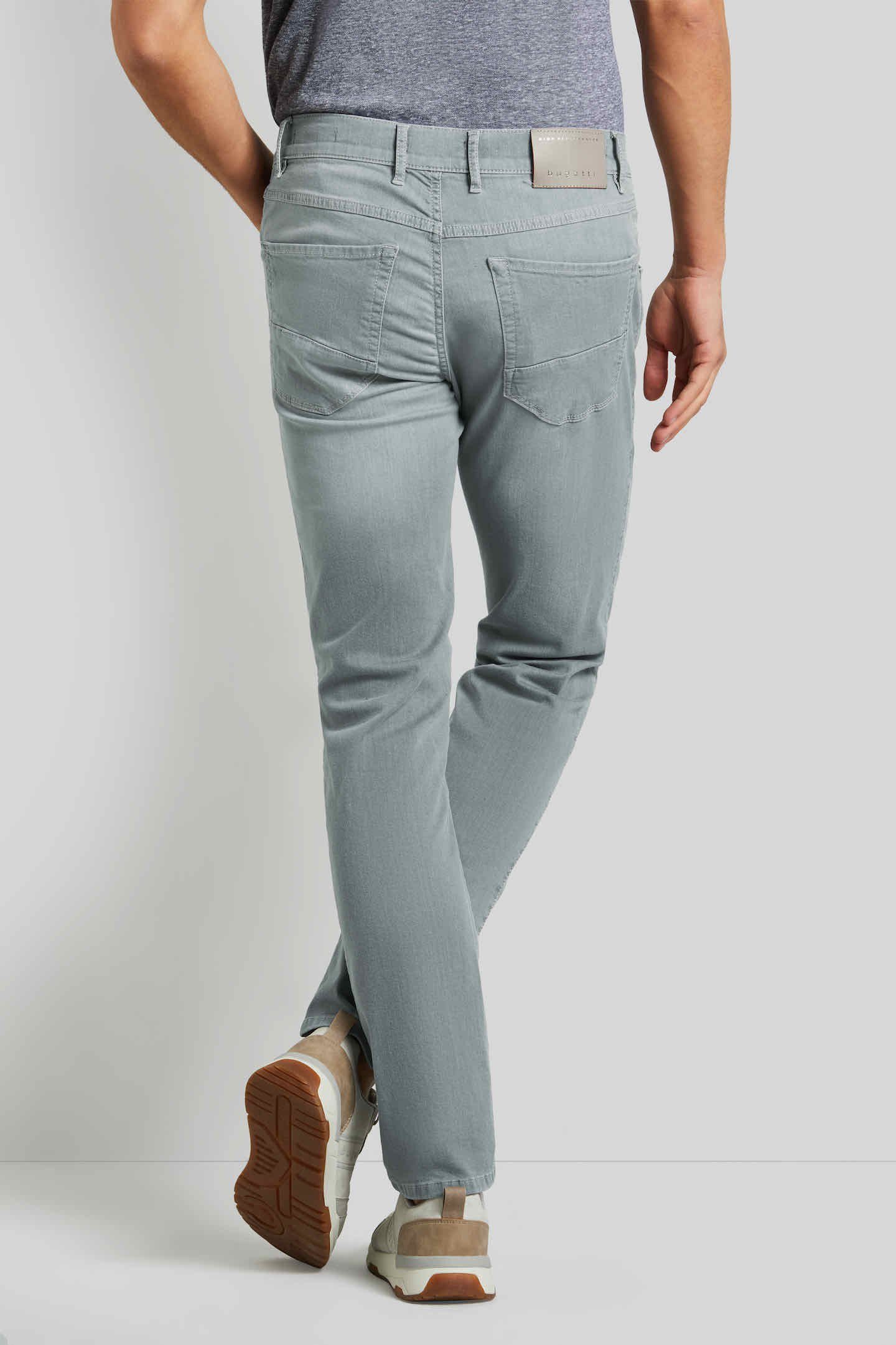 bugatti 5-Pocket-Jeans mit Used-Waschung grau