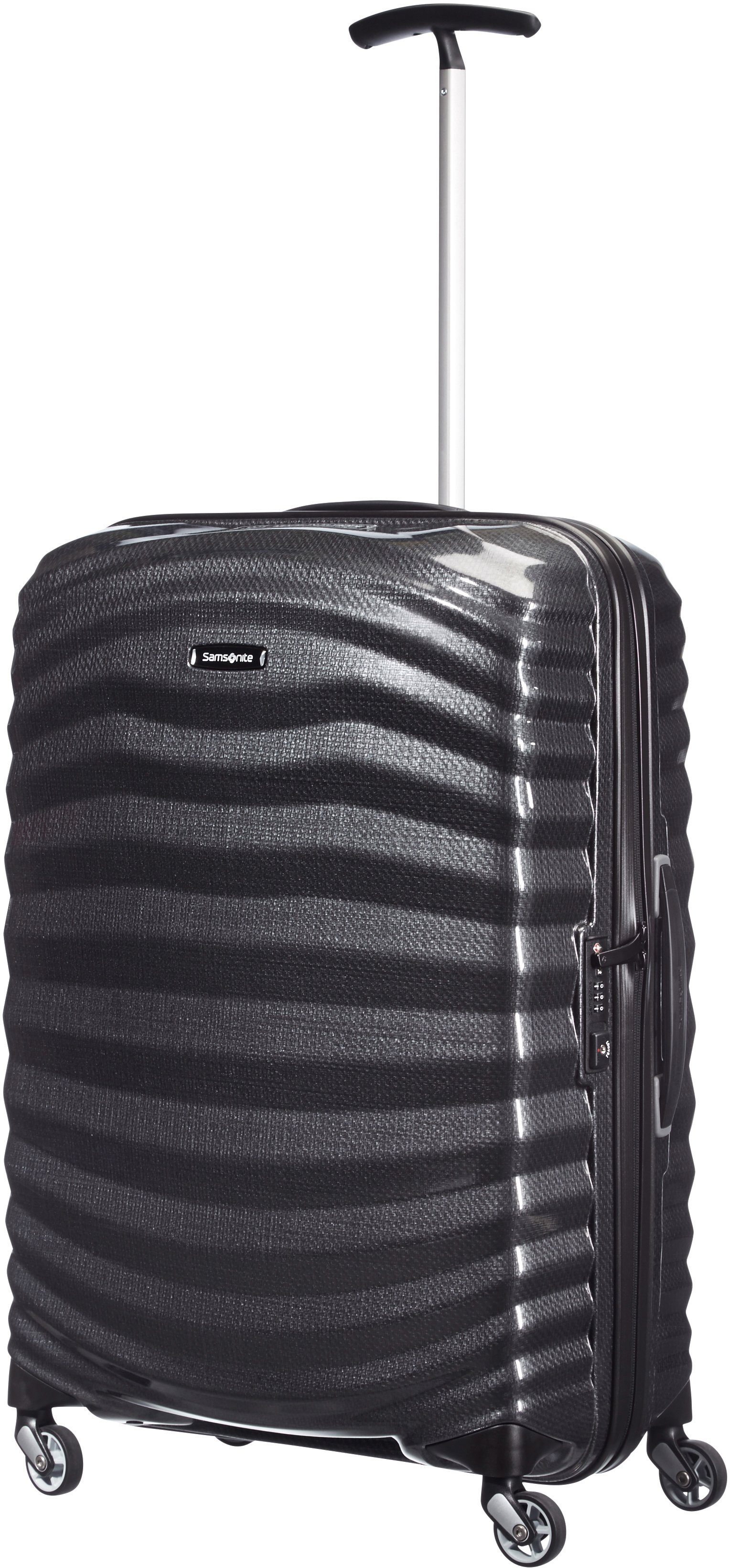 Samsonite Hartschalen-Trolley Lite-Shock Black, 69 cm, 4 Rollen, Made in  Europe