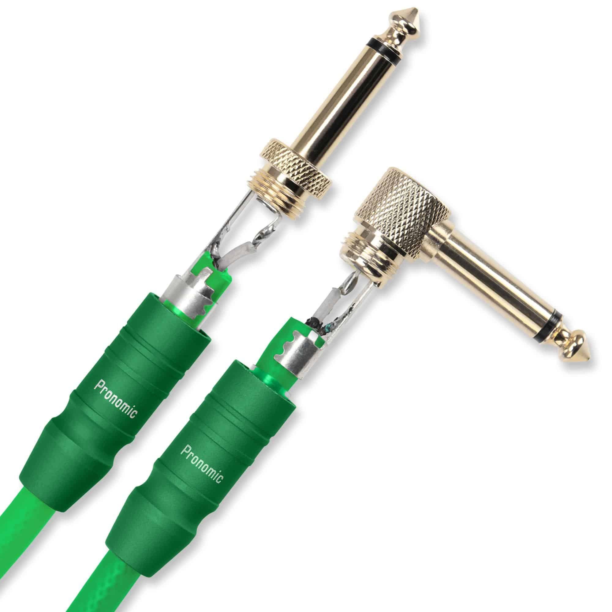 Pronomic INST-A-6 Klinkenkabel 6 m Instrumentenkabel, 6,3mm Klinke, 6,3mm Klinke (600 cm), 24 Karat vergoldet, flexibler und robuster Außenmantel