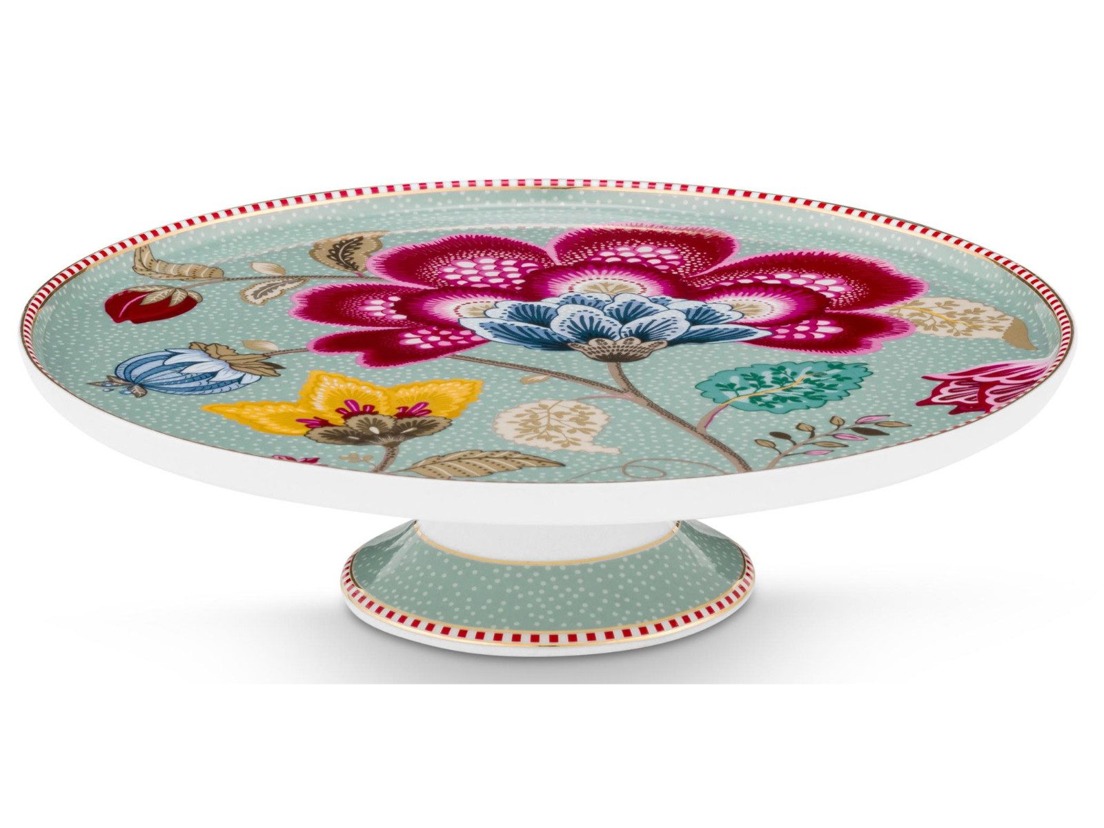 PiP Studio Tortenplatte Blooming Tales Fantasy Blue mini Kuchenplatte 21cm, Porzellan, (Platten)