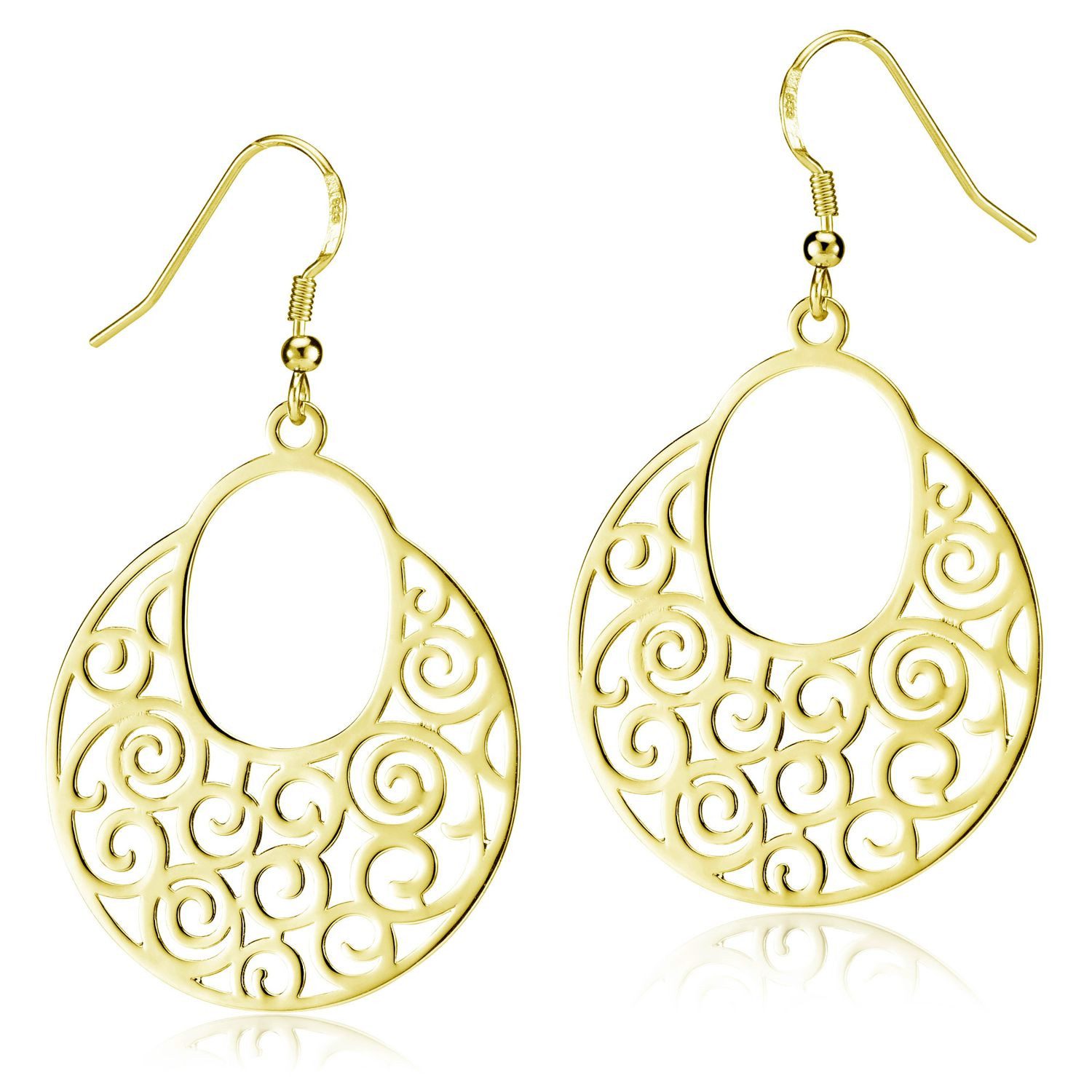 Paar Ohrhänger Damen Ohrringe Gold Ornament orientalisch SO-60