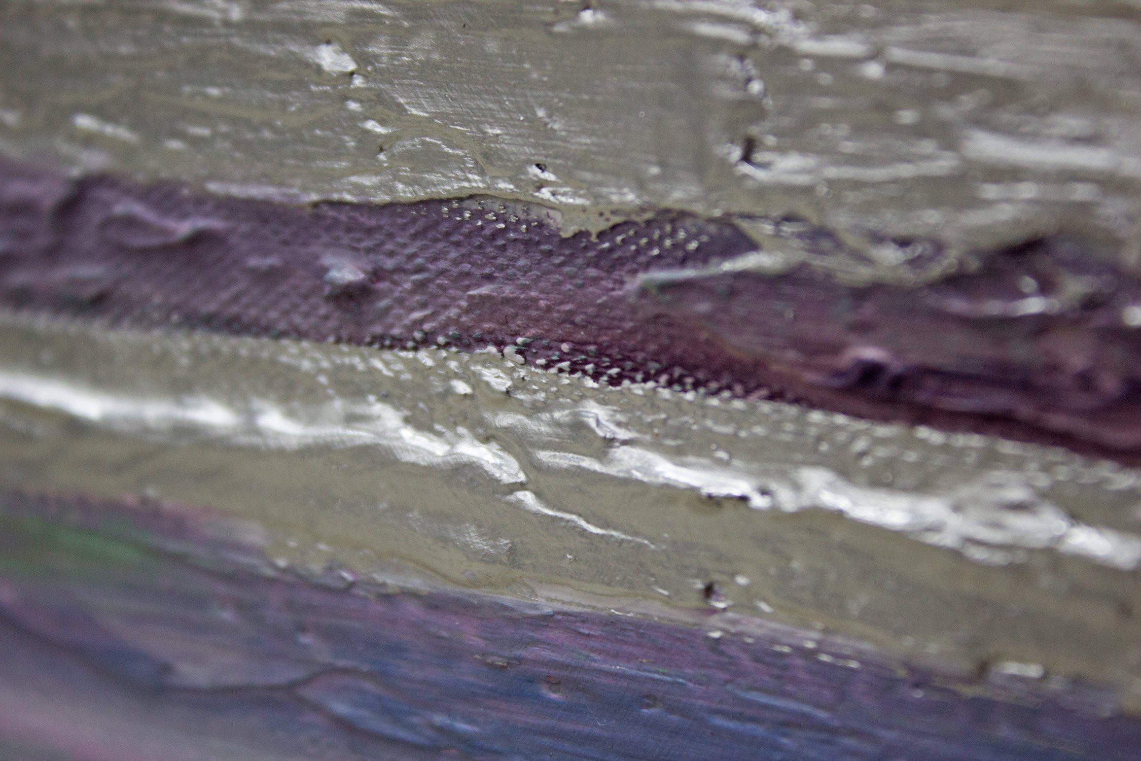 Bild Handgemalt Stran Abstrakt YS-Art Cote Meereslandschaft Gemälde Landschaft, d'azur, Leinwand
