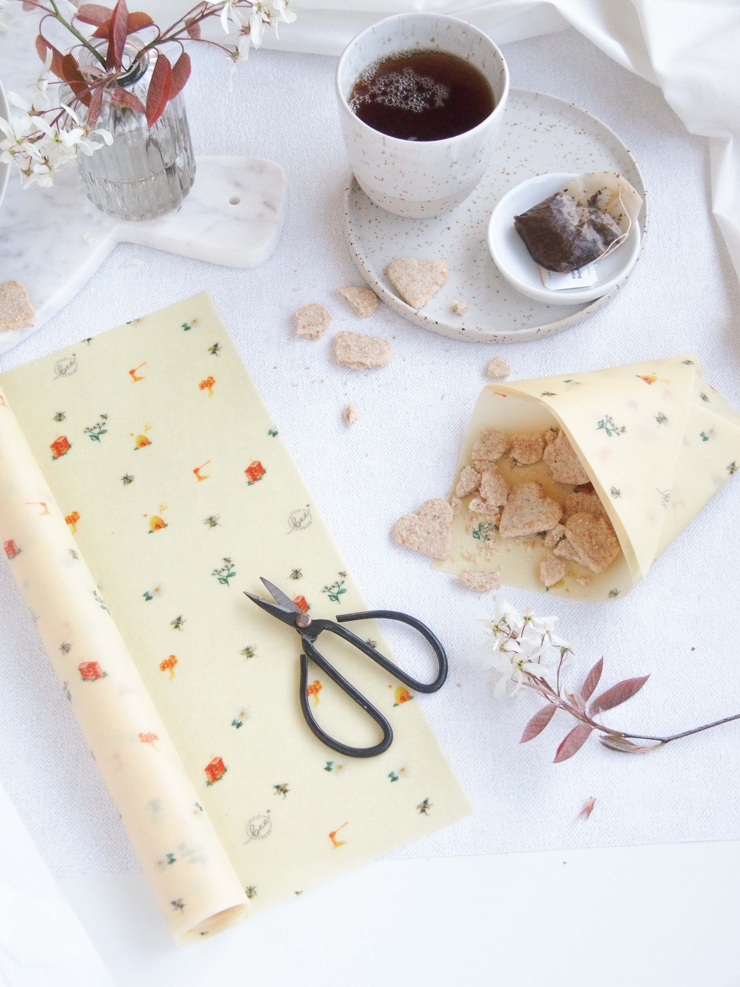 little bee fresh Bienenwachstücher Bio-Bienenwachstuch-Rolle (70x32cm), wiederverwendbar, plastikfrei, nachhaltig, regional