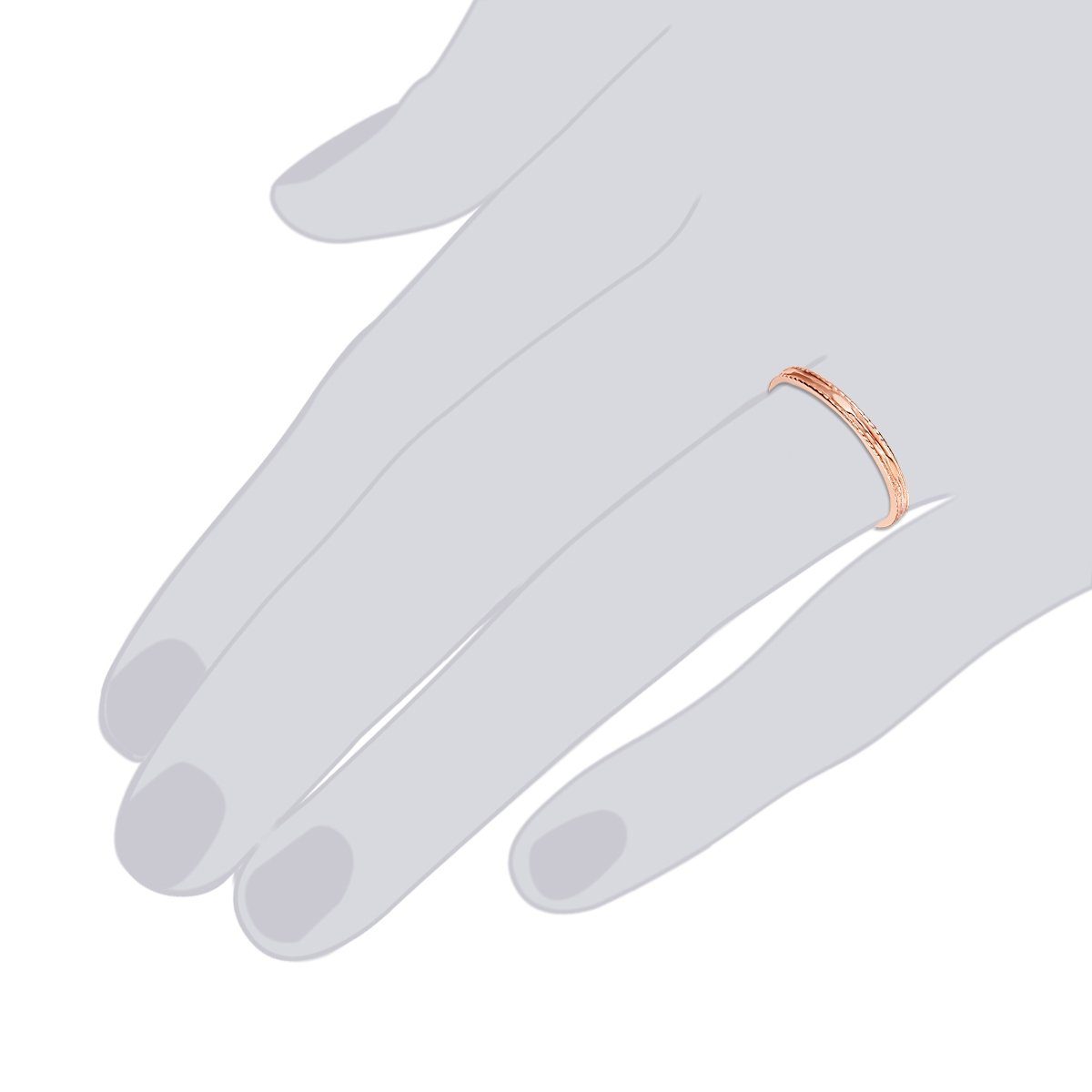Lulu & Jane Fingerring roségold günstig online kaufen