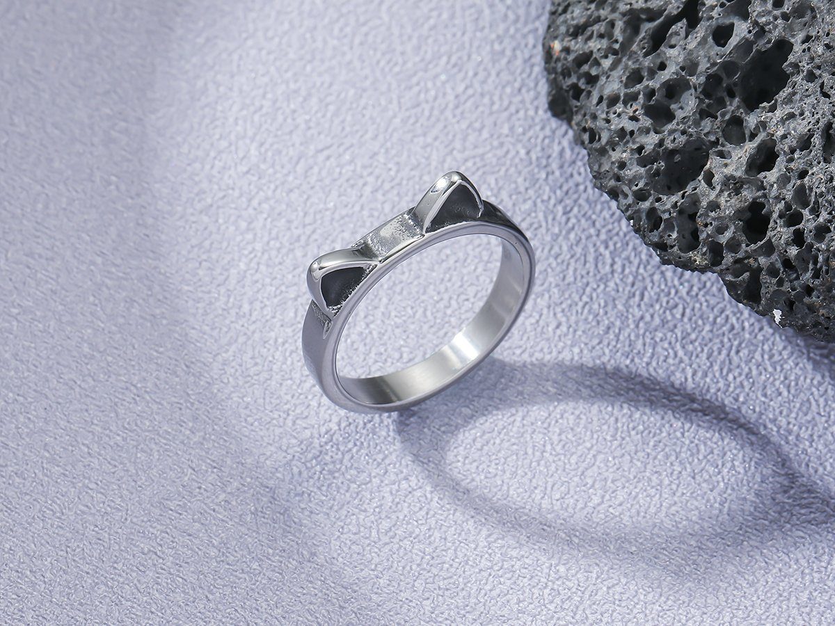 Kkjoy Katzen-Ring Aus Edelstahl – Verstellbar, Offenes Design – Niedliches Schmuckstück Für Frauen & Mädchen
