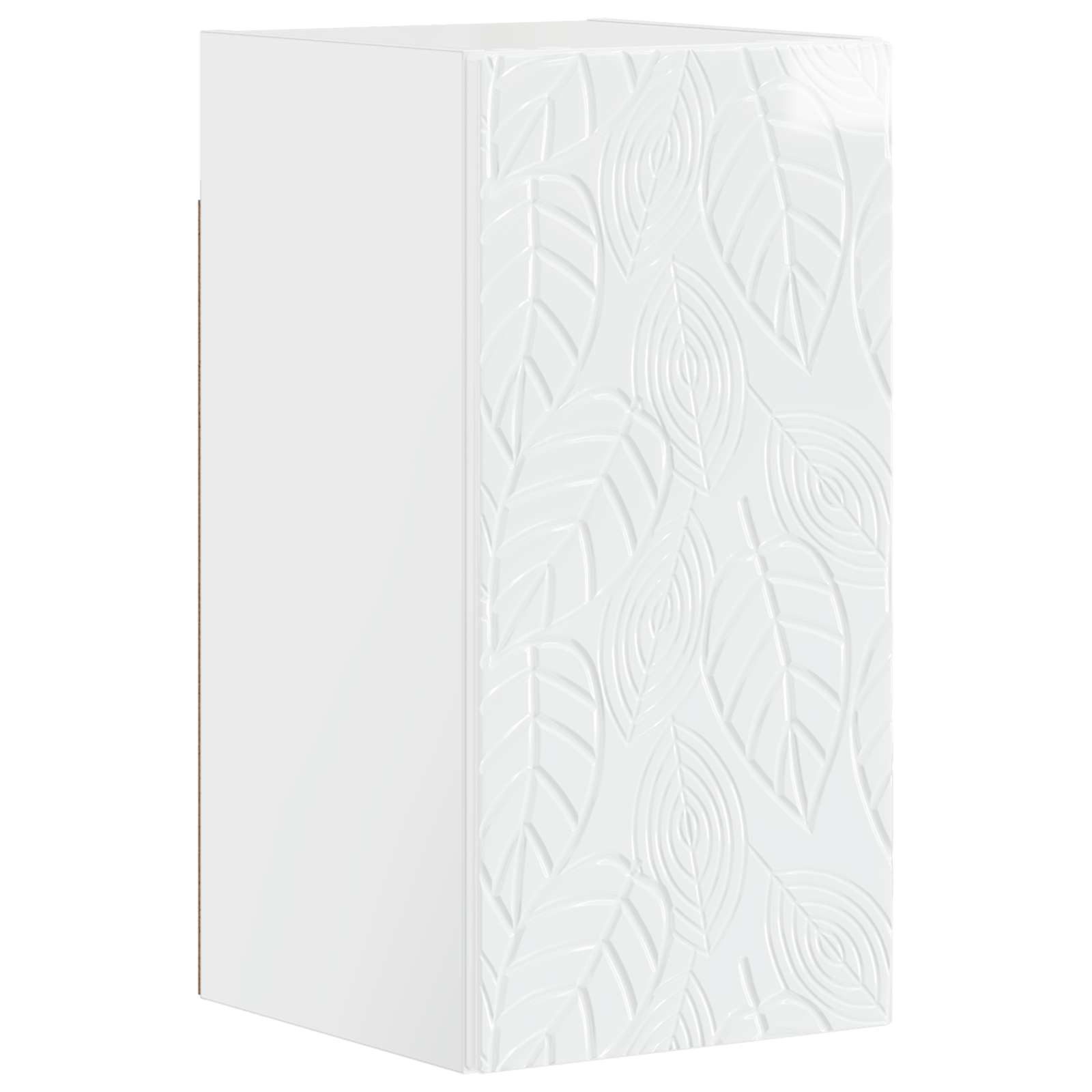 vidaXL Badezimmerspiegelschrank Badezimmer-Wandschrank DELFT Hochglanz Weiß 30 x 31 x 59 cm