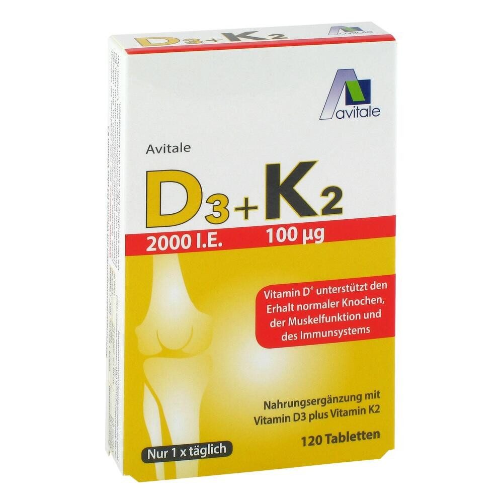 Avitale GmbH D3+K2 2000 I.E.+100 μg Tabletten Tabletten, 120 St.