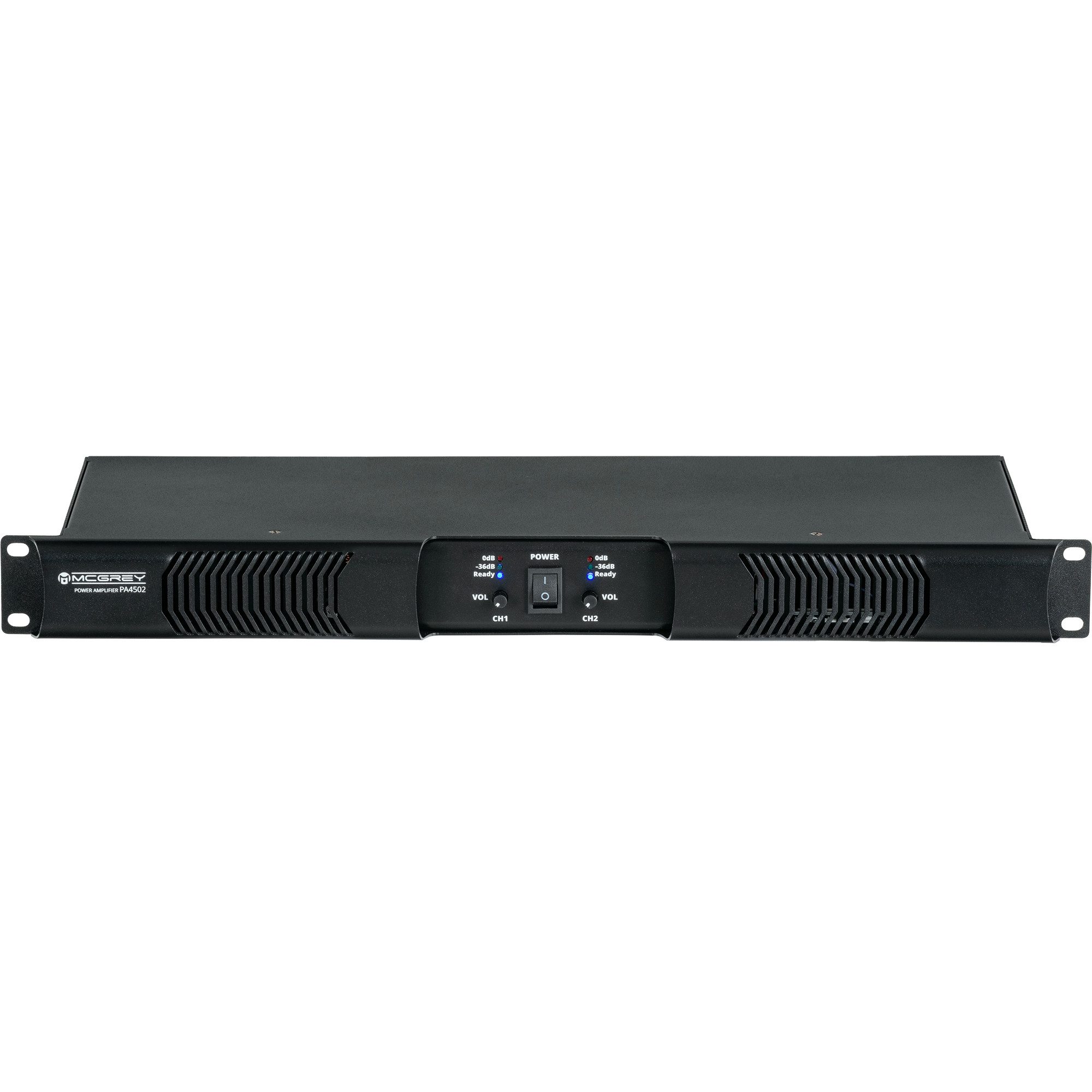 McGrey PA-4502 Endstufe 1 HE 2x 450 Watt - Leistungsstarke 2-Kanal Endstufe Audioverstärker (Anzahl Kanäle: 2, 2x 450 Watt Ausgangsleistung)