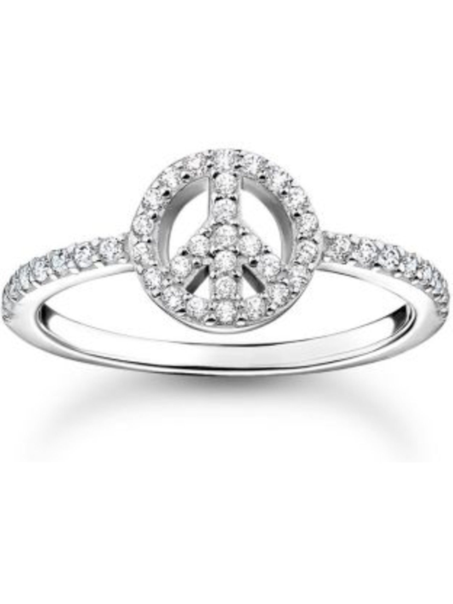 Fingerring Thomas Sabo Damen-Damenring 925er Silber Zirkonia
