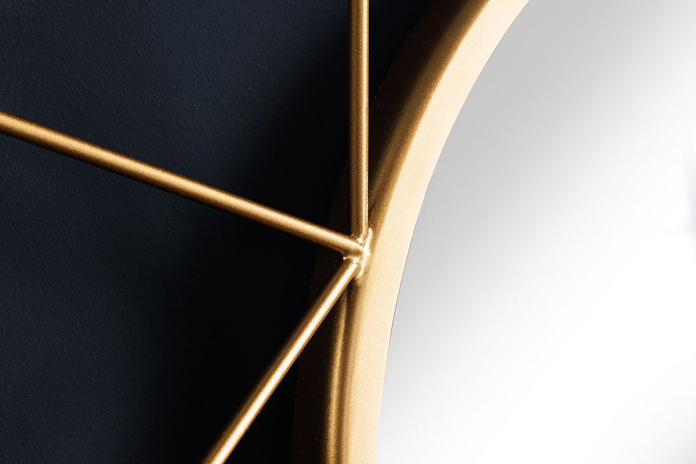 riess-ambiente Wandspiegel DIAMOND L 80cm gold · großer Spiegel aus Eisen im Retro Design (Einzelartikel, 1-St), Accessoire · Wohnzimmer · Flur · Schlafzimmer · Dekoration