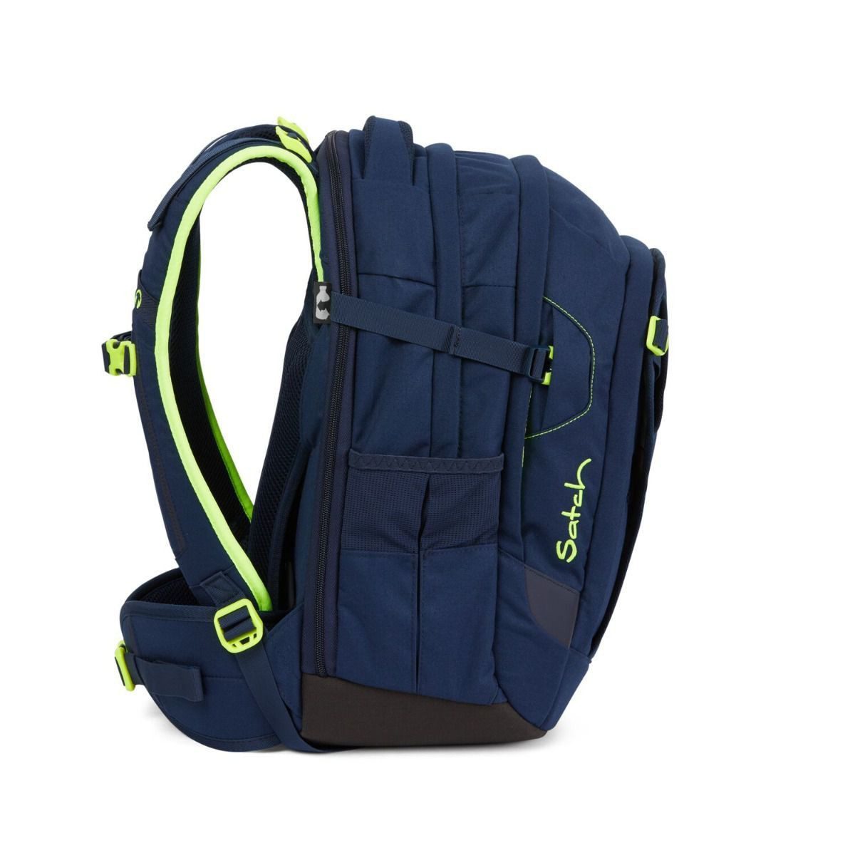 Satch Schulrucksack Match (3tlg., inkl. Schlamperbox und Sporttasche), erweiterbar