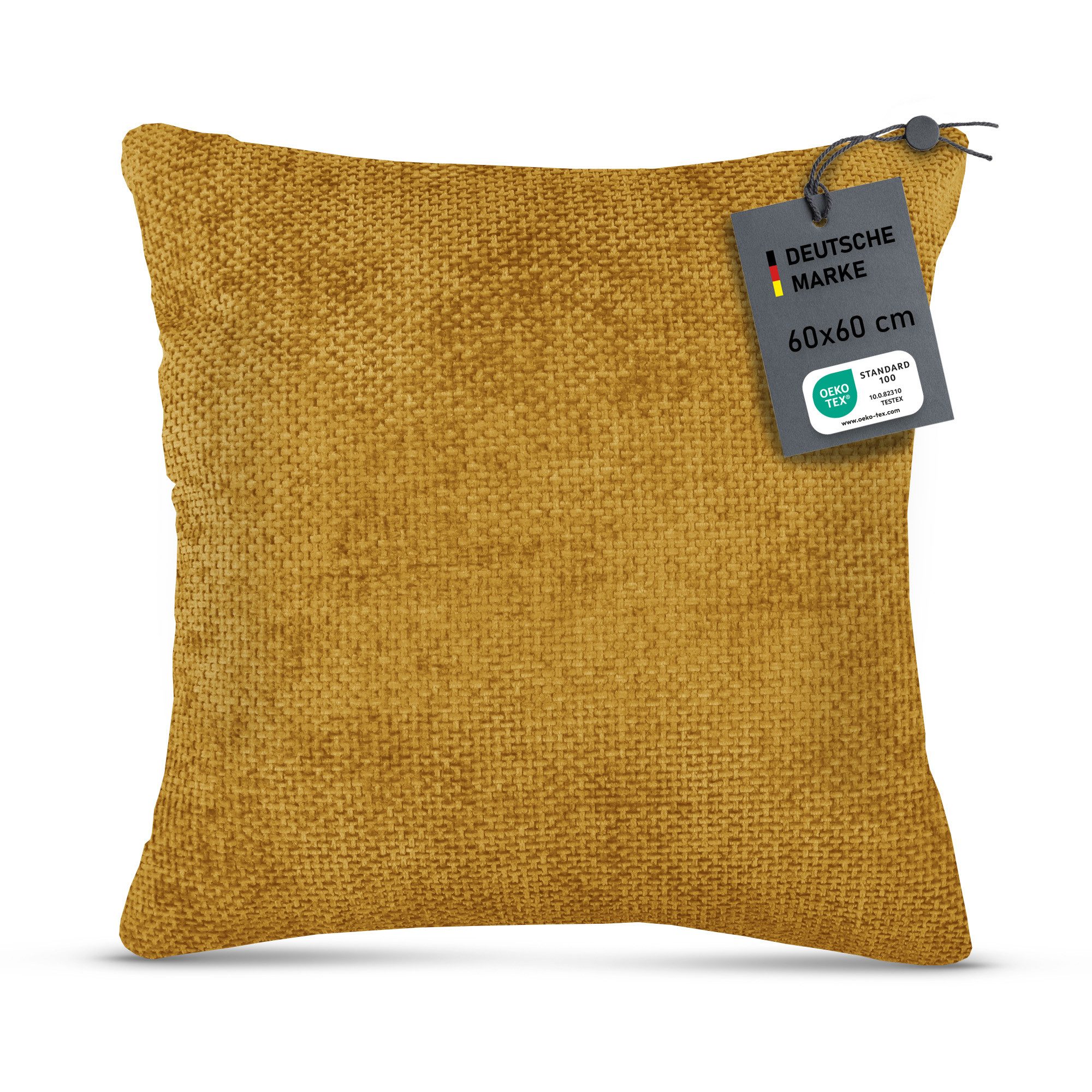 Bestlivings Kissenhüllen Chenille Cross, 60x60cm, verdeckter Reißverschluss, waschbar bei 30 °C – Bild 2 von 5