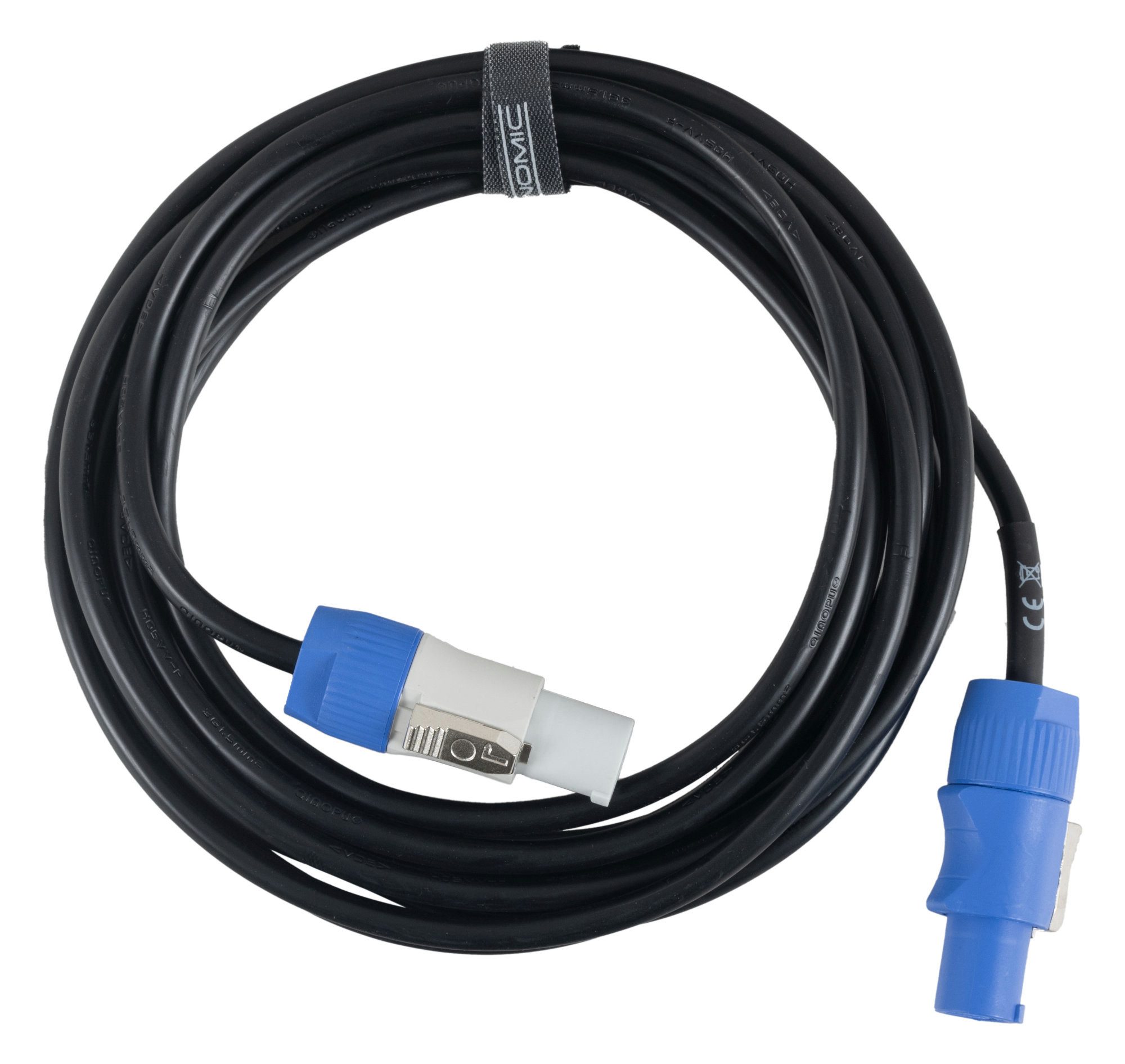 Pronomic Power Twist Link Stromkabel 5m Schwarz Stromkabel, PowerCon-kompatibel, PowerCon-kompatibel (500 cm), Verriegelbare Steckverbinder mit Zugentlastung