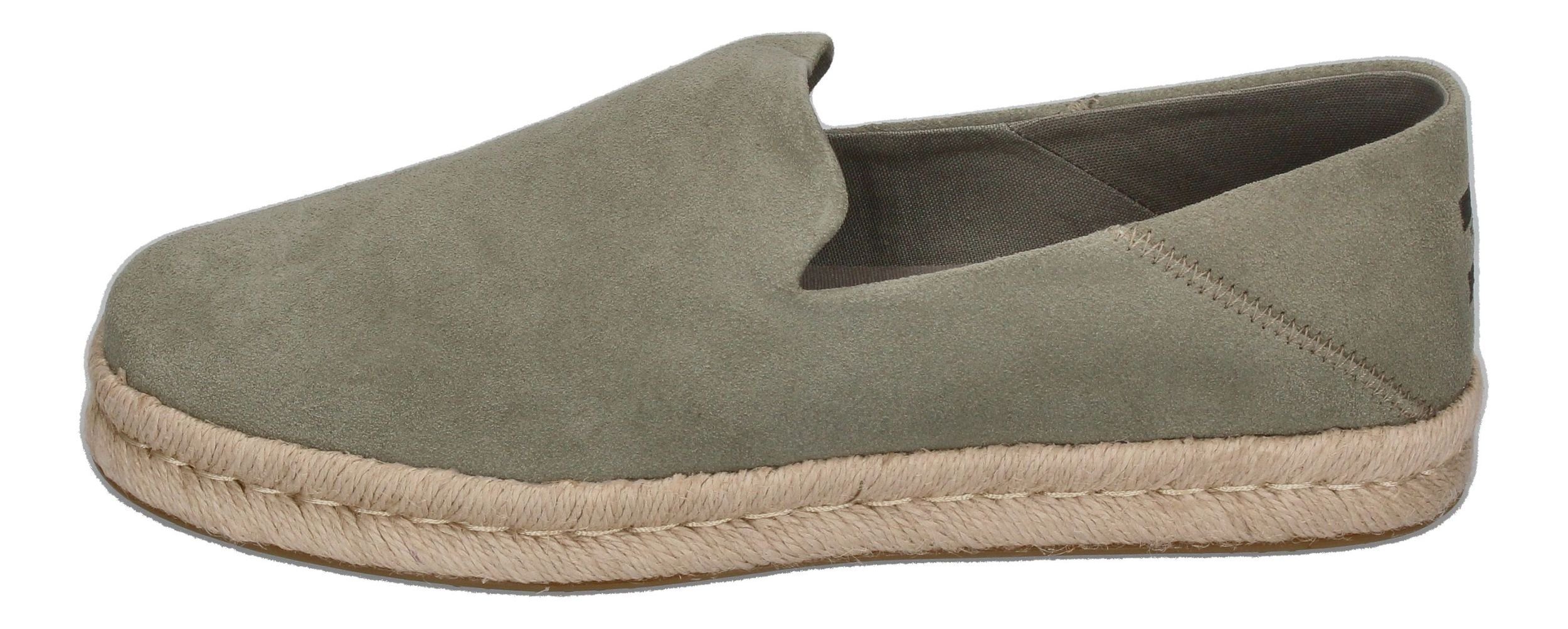 TOMS SANTIAGO 10019861 Espadrille Vetiver Grey Suede