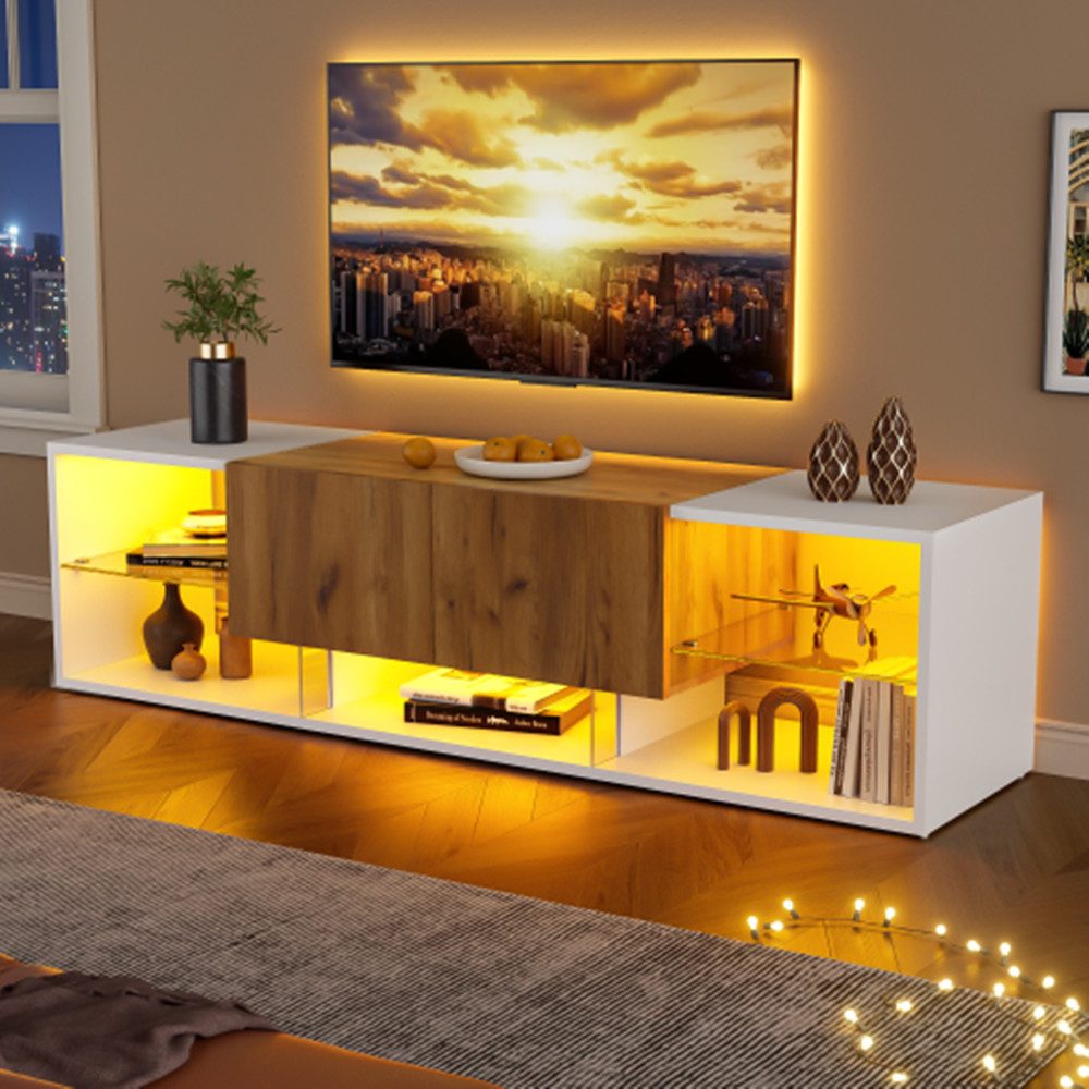 XDeer TV-Schrank TV-Schrank 3 Tier TV-Ständer Cabinet für TVs bis zu 70“, T günstig online kaufen