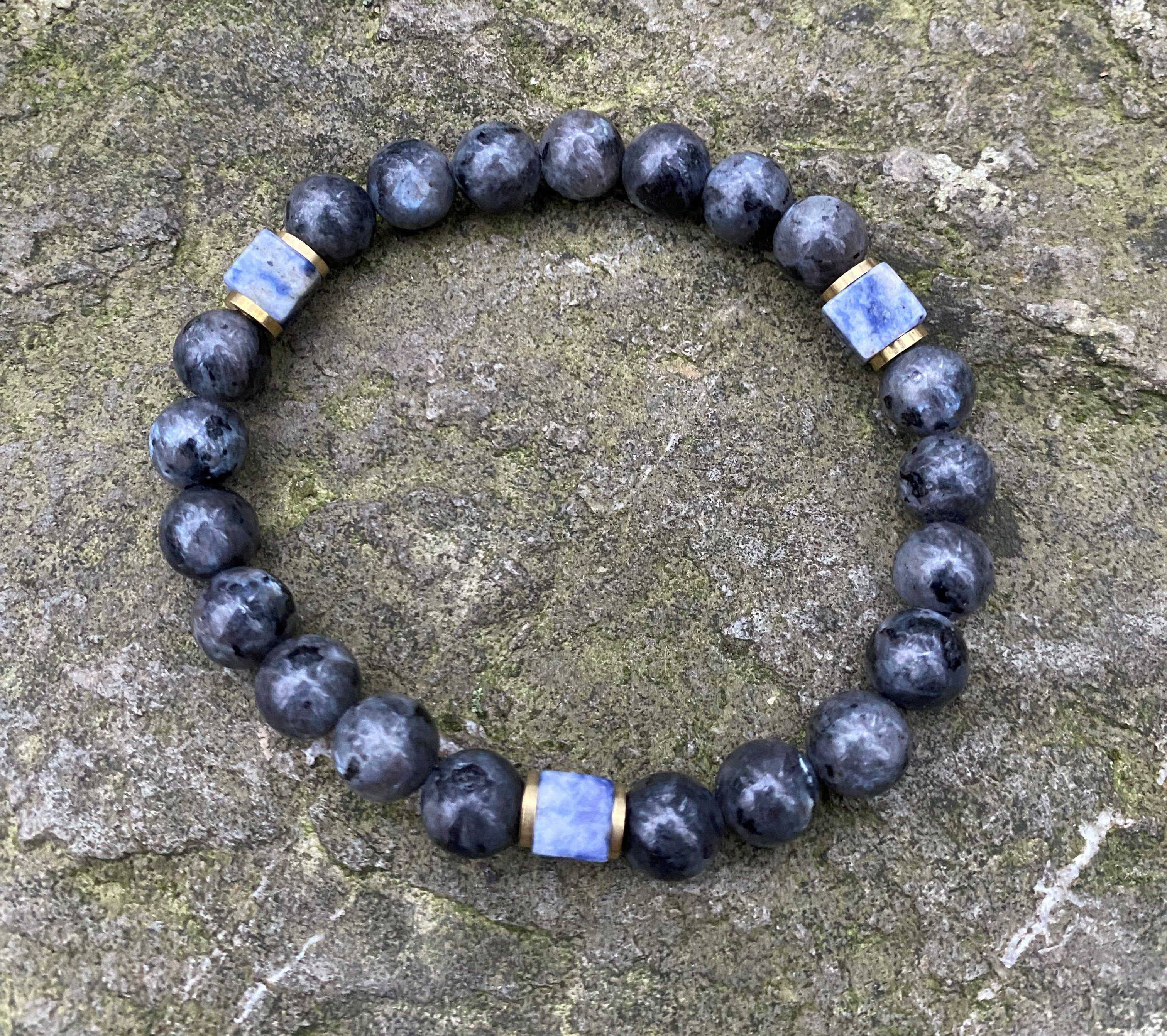 NAHLE Perlenarmband Naturstein Perlenarmband Larvikit Energie günstig online kaufen