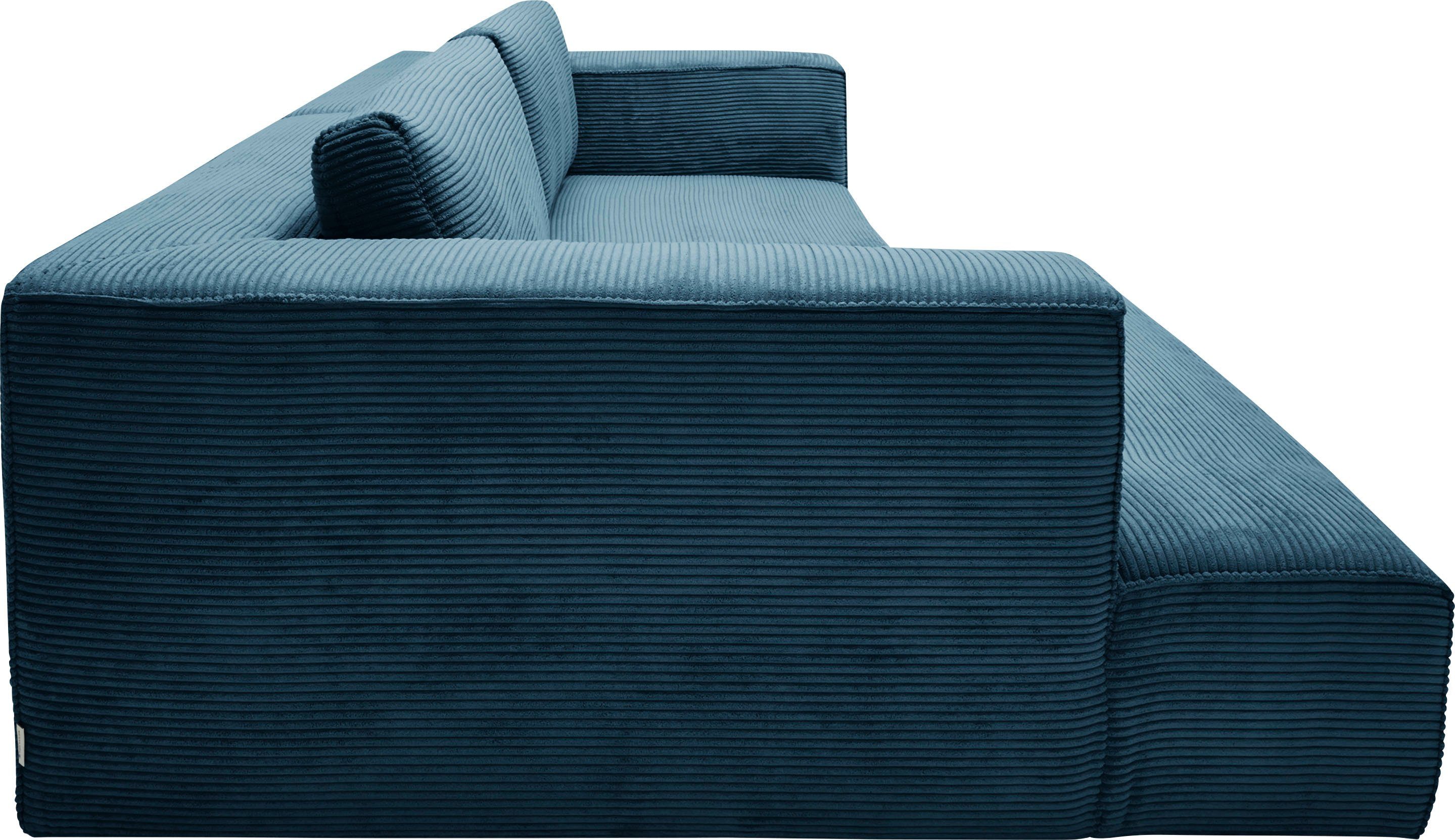 TOM TAILOR azure Teile, Sitztiefe, 2 Style, Cube mit Breite 240cm Stegkissen, große Ecksofa TRI HOME 106 Big extra cleanen