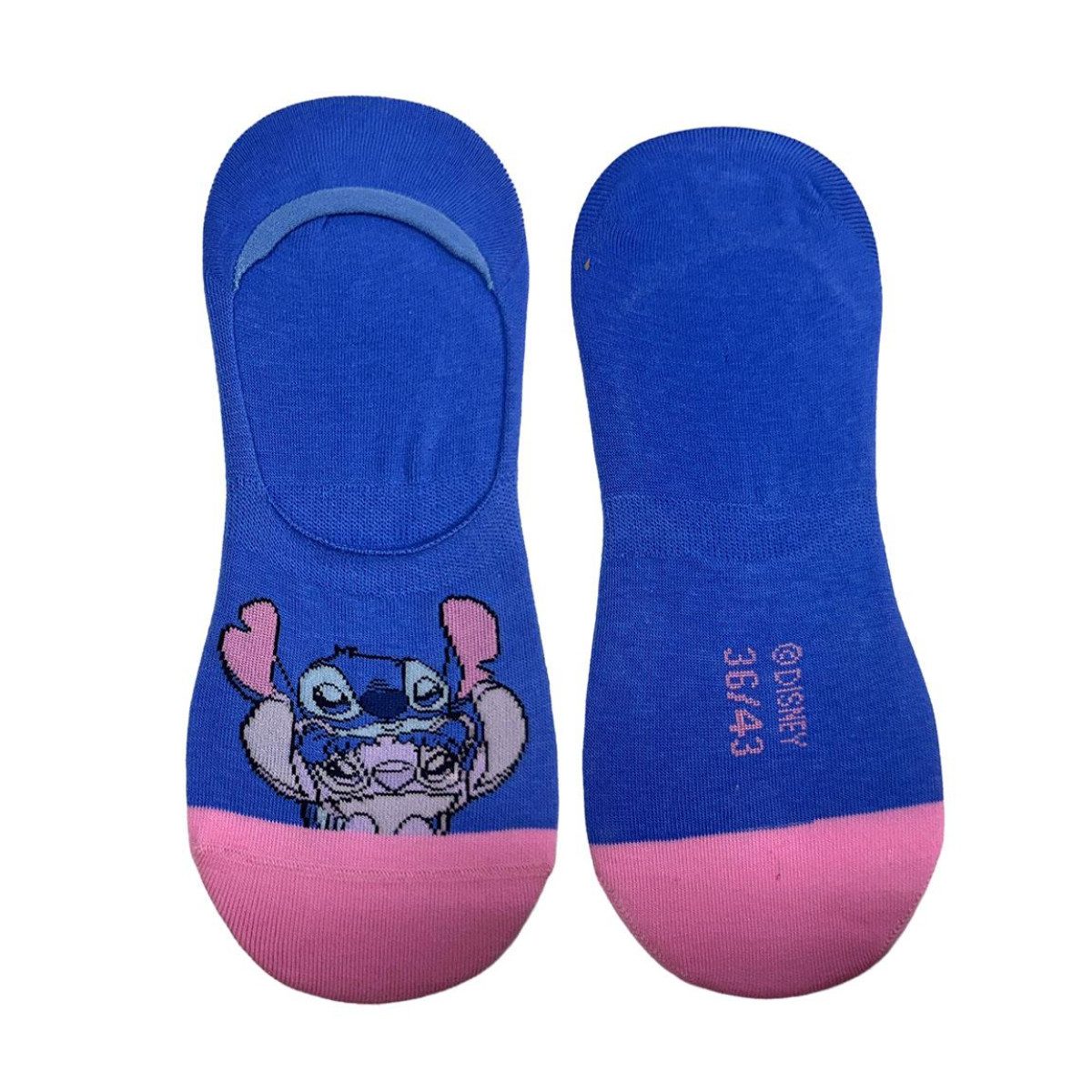 Lilo & Stitch Sneakersocken Unisex Kurzsocken Set 36 bis 43 (Onesize)