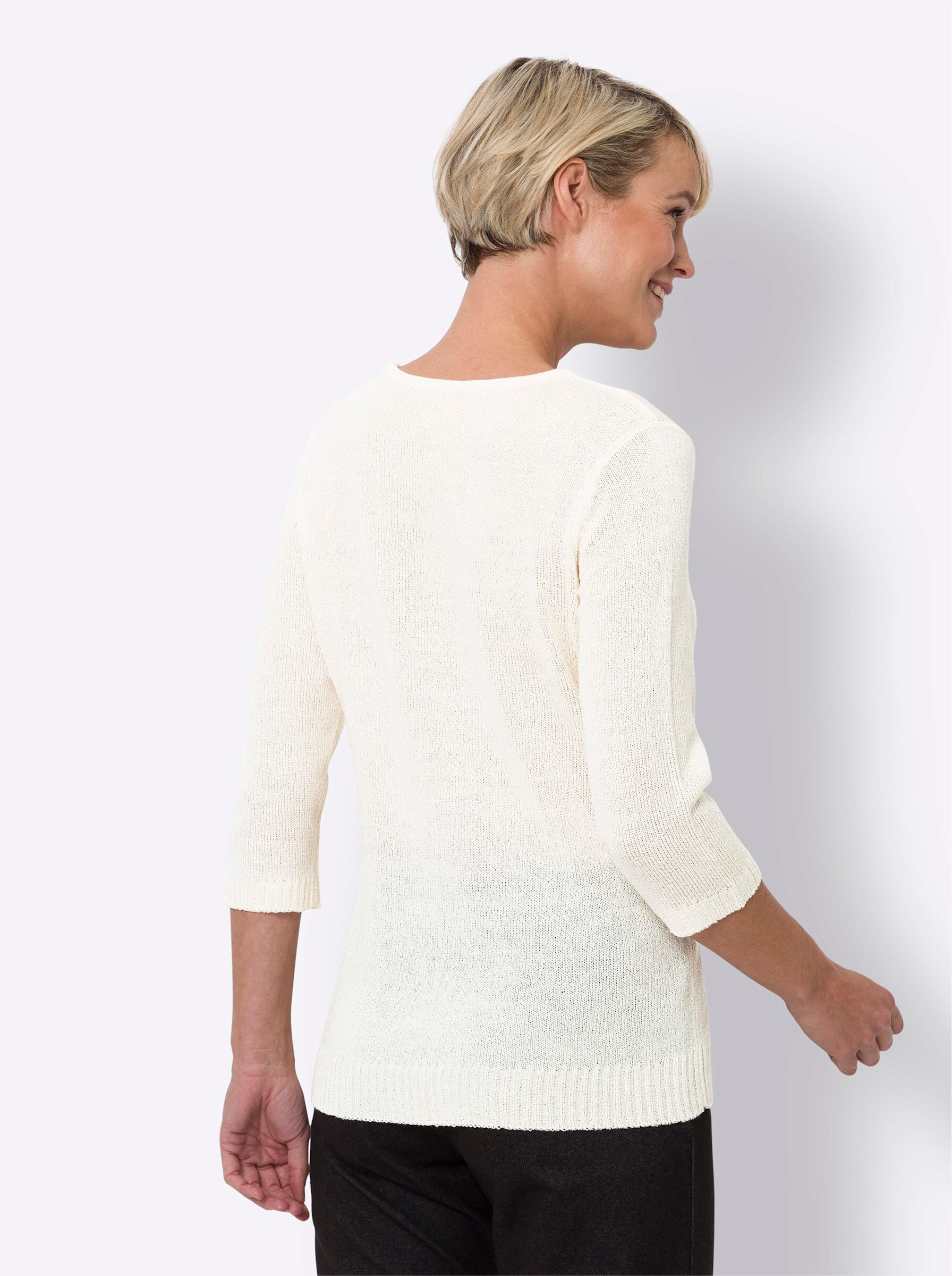 Sieh an! Strickpullover Rundhalspullover . günstig online kaufen