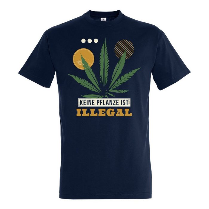 Youth Designz T-Shirt Keine Pflanze ist Illegal Herren T-Shirt mit trendigem Frontprint
