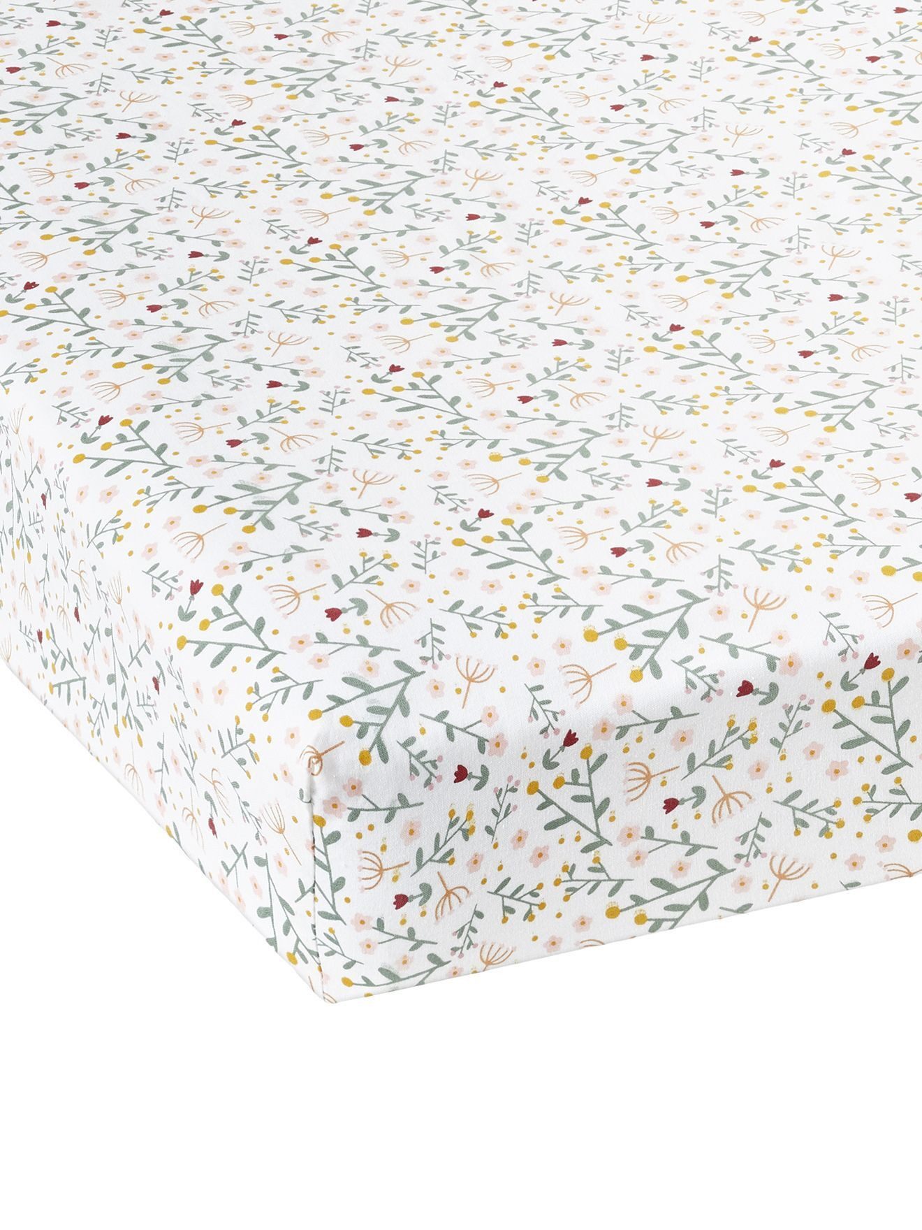 vertbaudet Spannbettlaken Baby Spannbettlaken Blumenzauber, Baumwolle, Blum günstig online kaufen