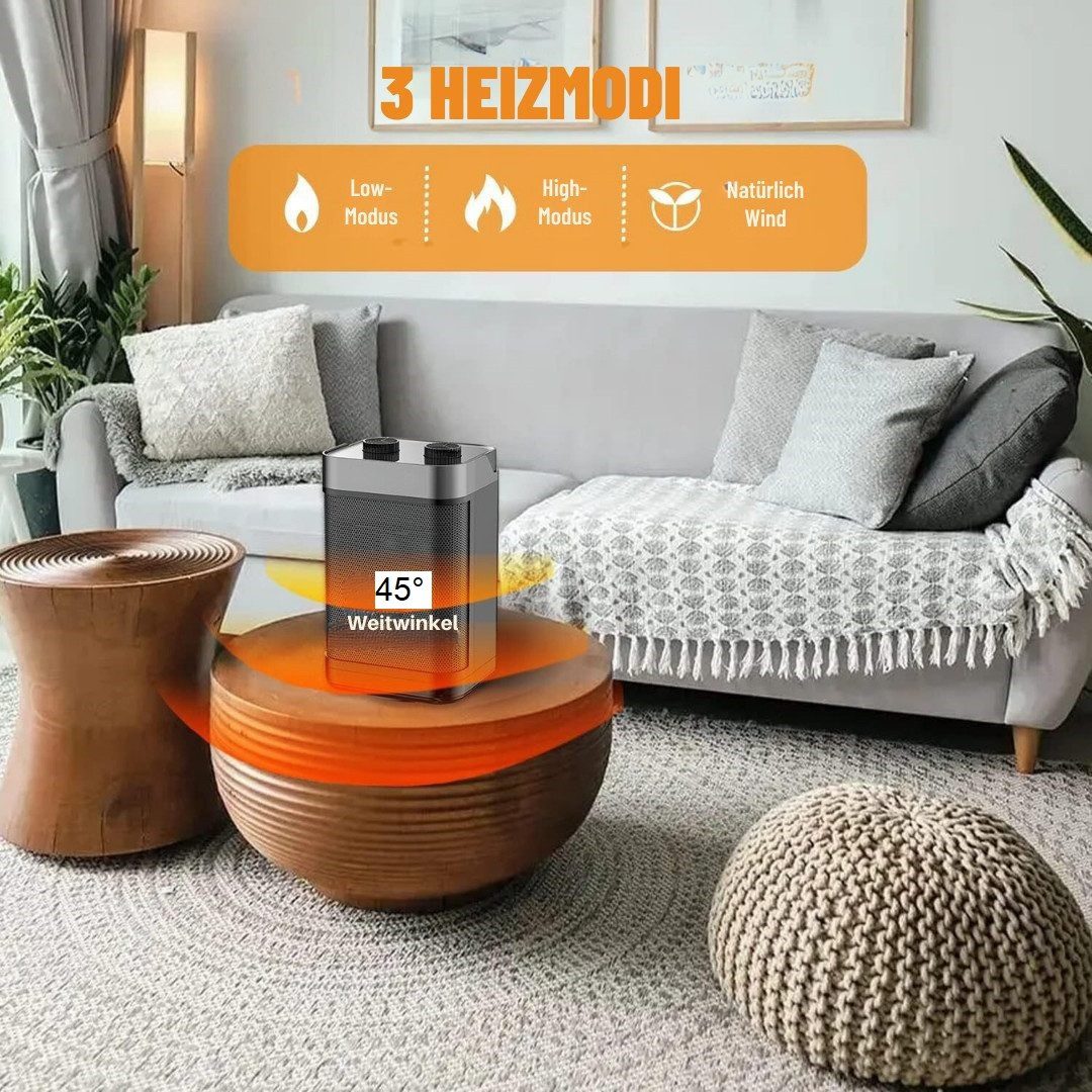 Diyarts Keramikheizlüfter, 1500 W, Vielseitiger, sicherer günstig online kaufen