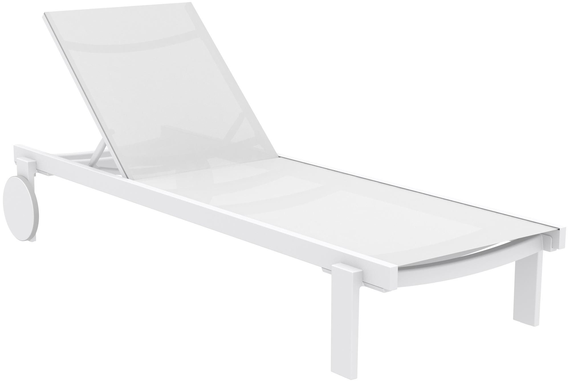 CLP Gartenliege Casablanca, 1er, mit Rollen, wetterfest, stapelbar