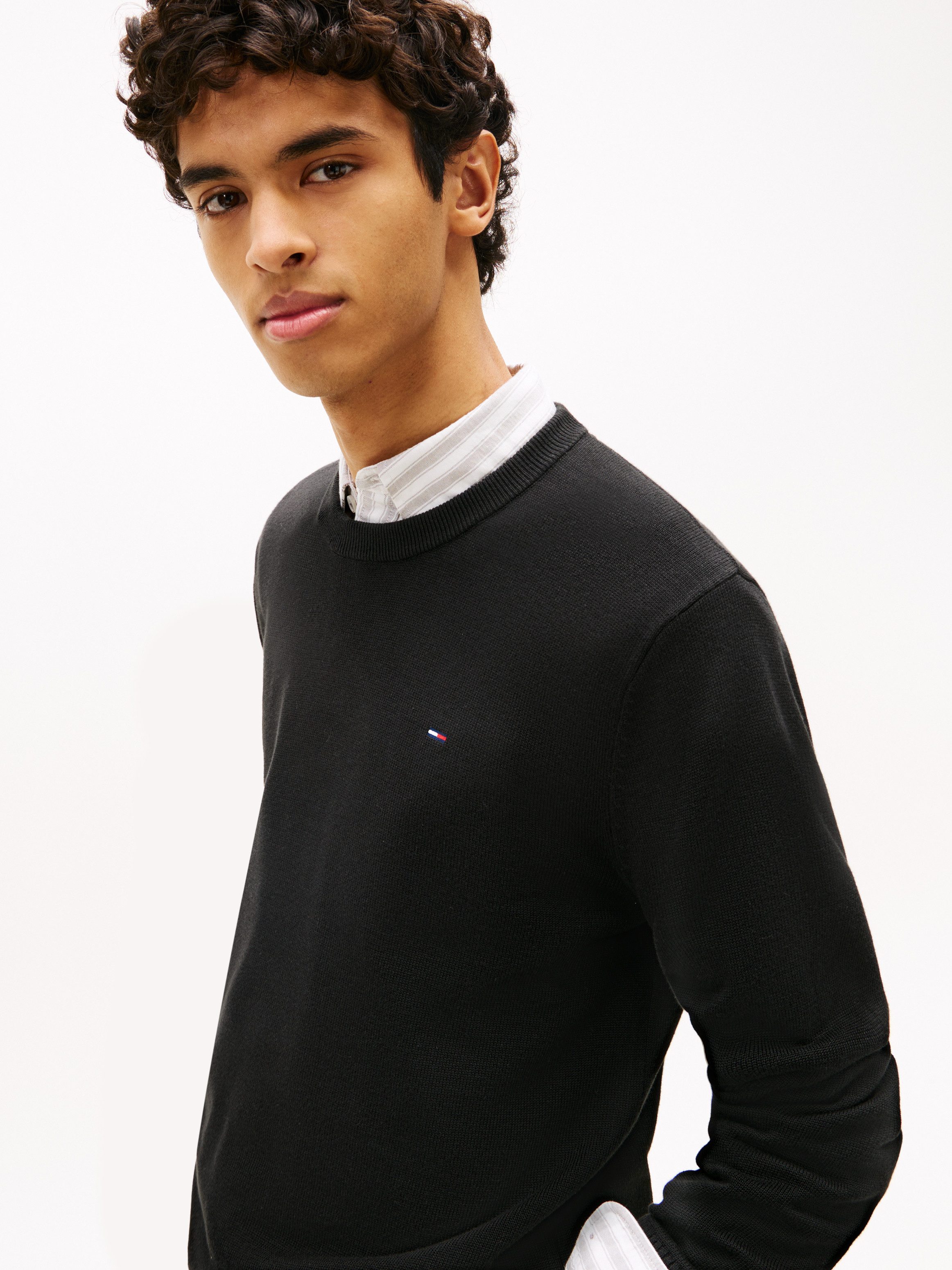 Tommy Jeans Strickpullover TJM SLIM FIT LIGHT SWEATER Slim fit mit Rundhals günstig online kaufen