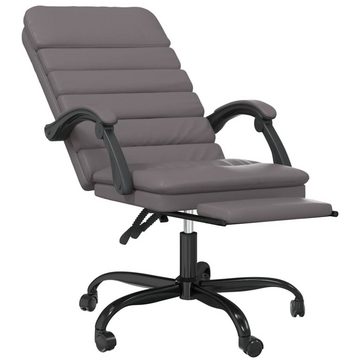 vidaXL Bürostuhl Bürostuhl mit Massagefunktion Grau Kunstleder (1 St)