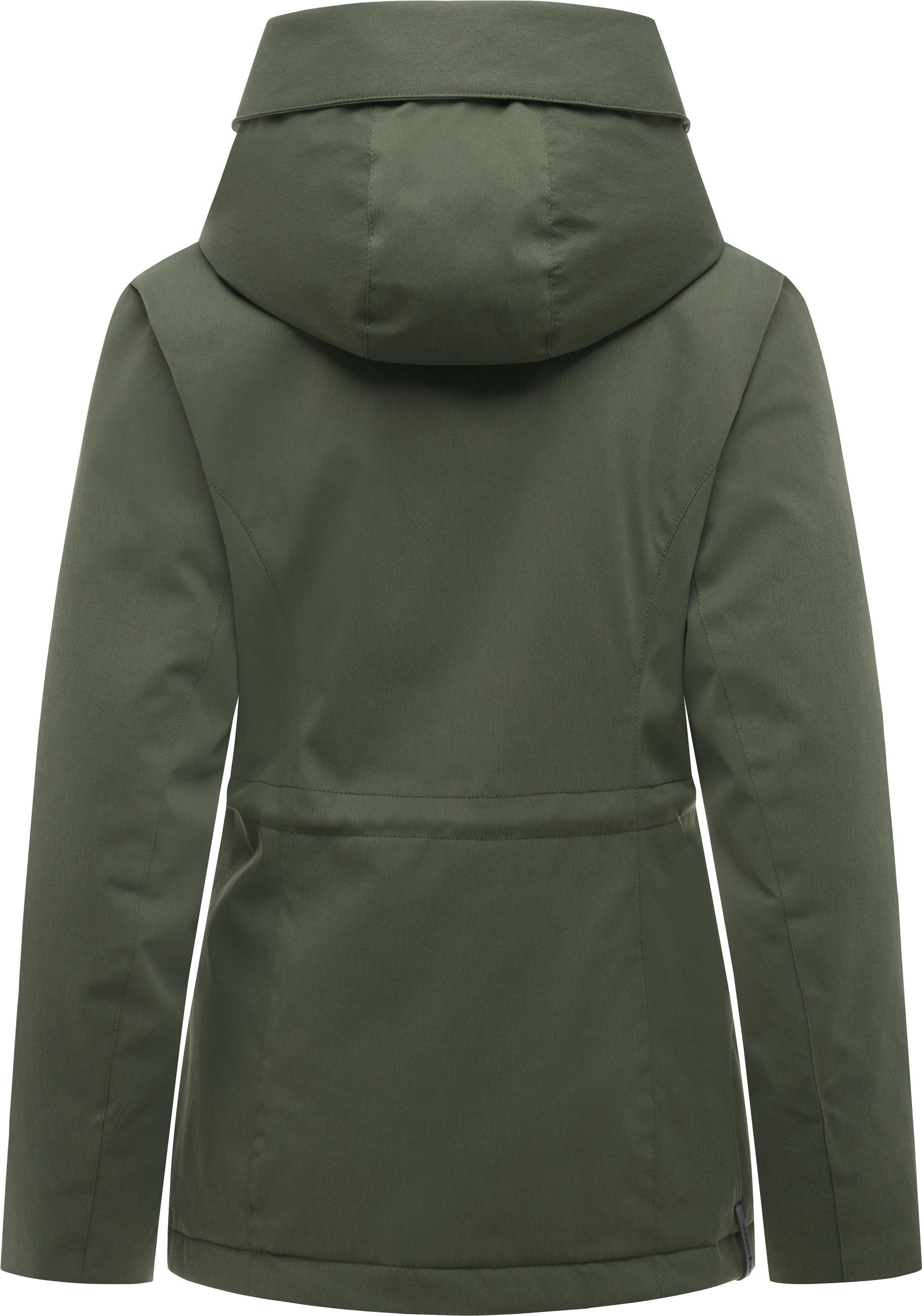 Ragwear Outdoorjacke Padmini B Y Wasserdichte Übergangsjacke mit Taillenzugkordel – Bild 3 von 5