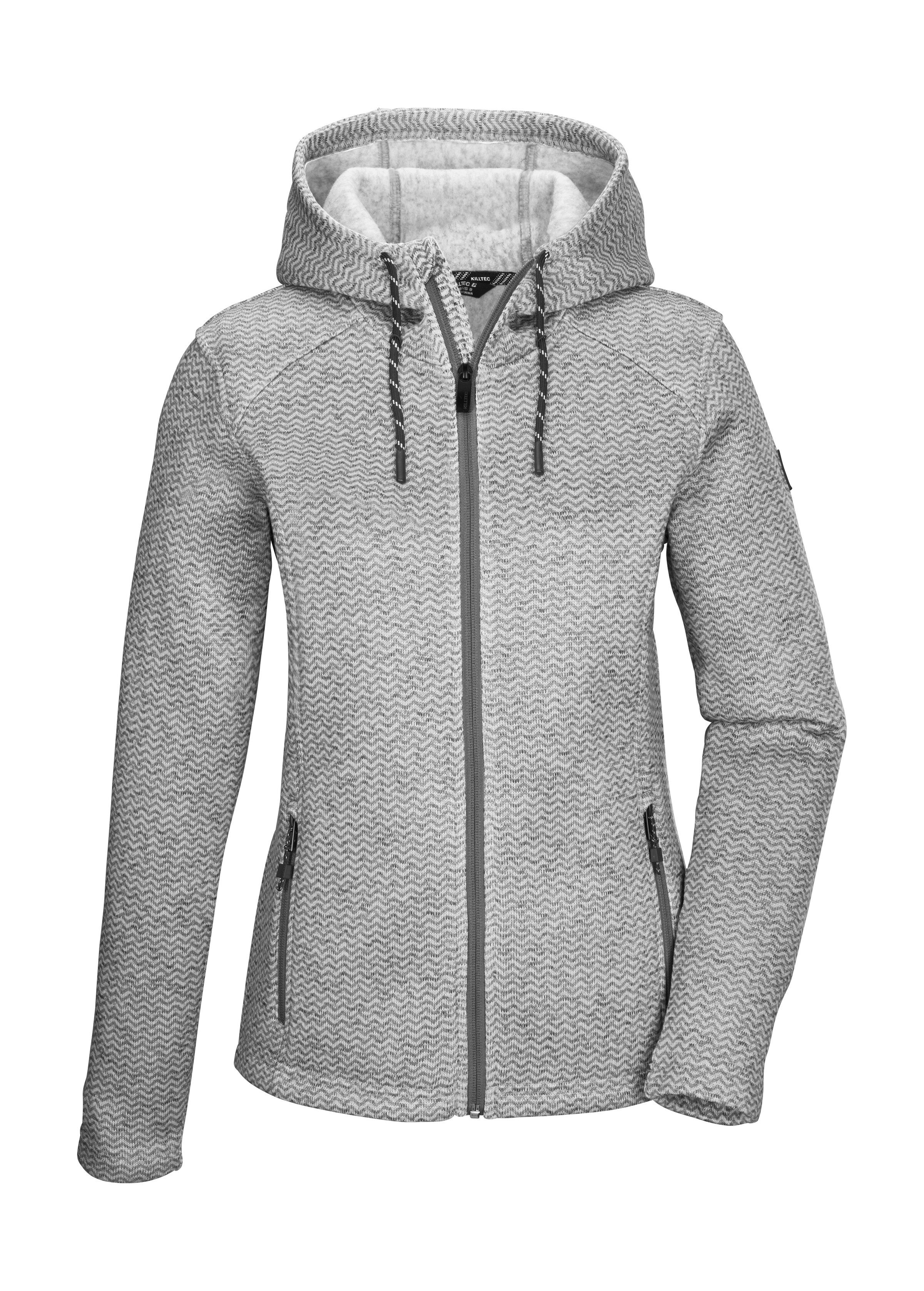 Killtec Fleecejacke KOW 5 WMN KNTFLC JCKT Strickfleecejacke mit verstellbarer Kapuze und Kinnschutz