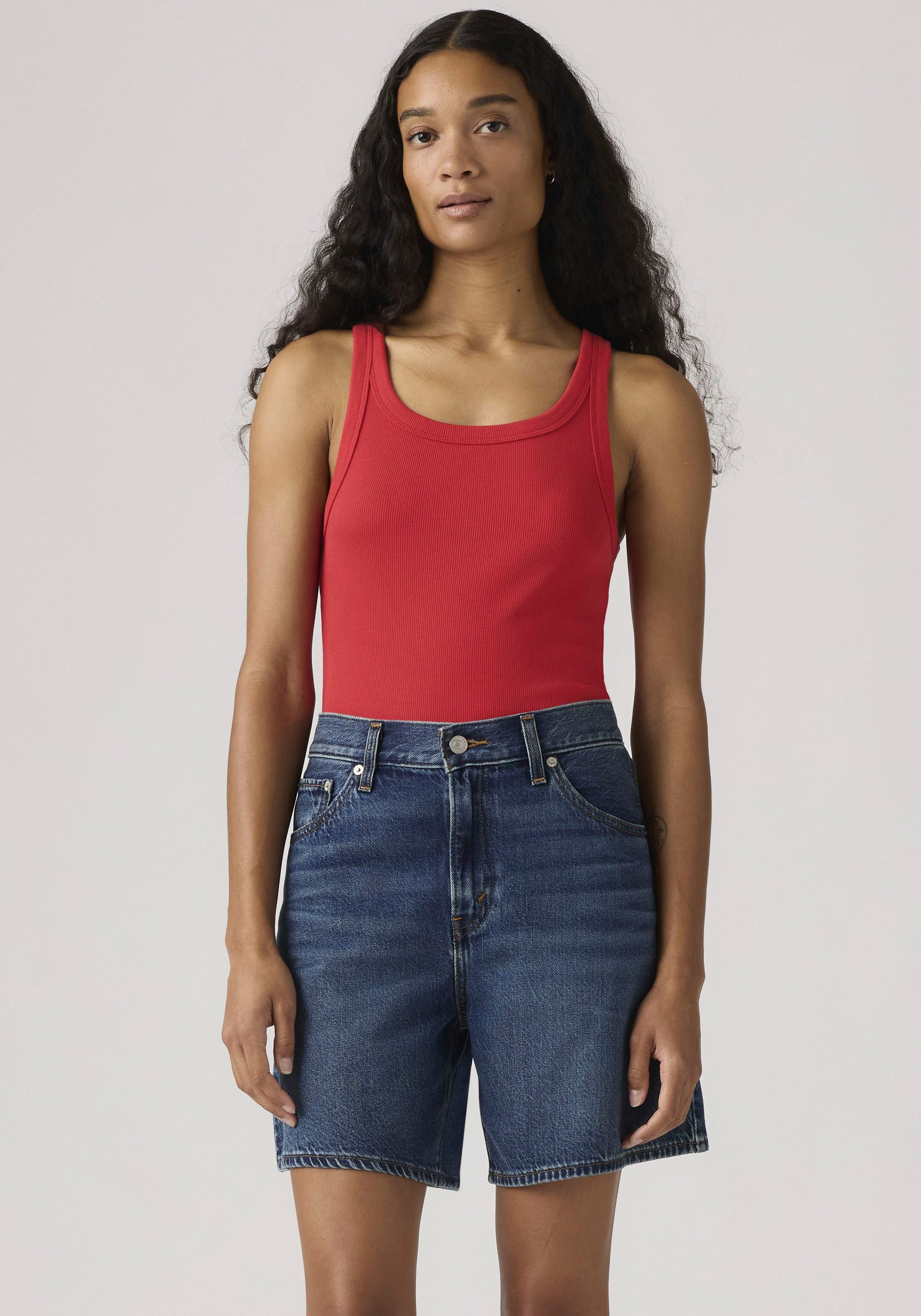 Levi's® Ripptanktop ESSENTIAL RIBBED TANK mit eckigem Ausschnitt