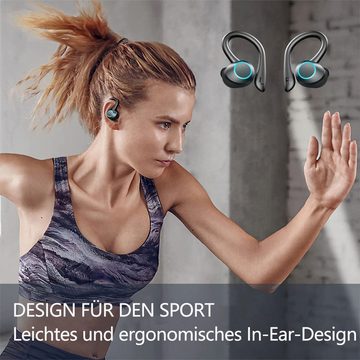 Gontence Bluetooth Sports Headphones,In-Ear Bluetooth 5.1 Wireless Headphones Bluetooth-Kopfhörer (with HiFi Stereo,Mic In-Ear Headphones, Noise Cancelling, Touch)