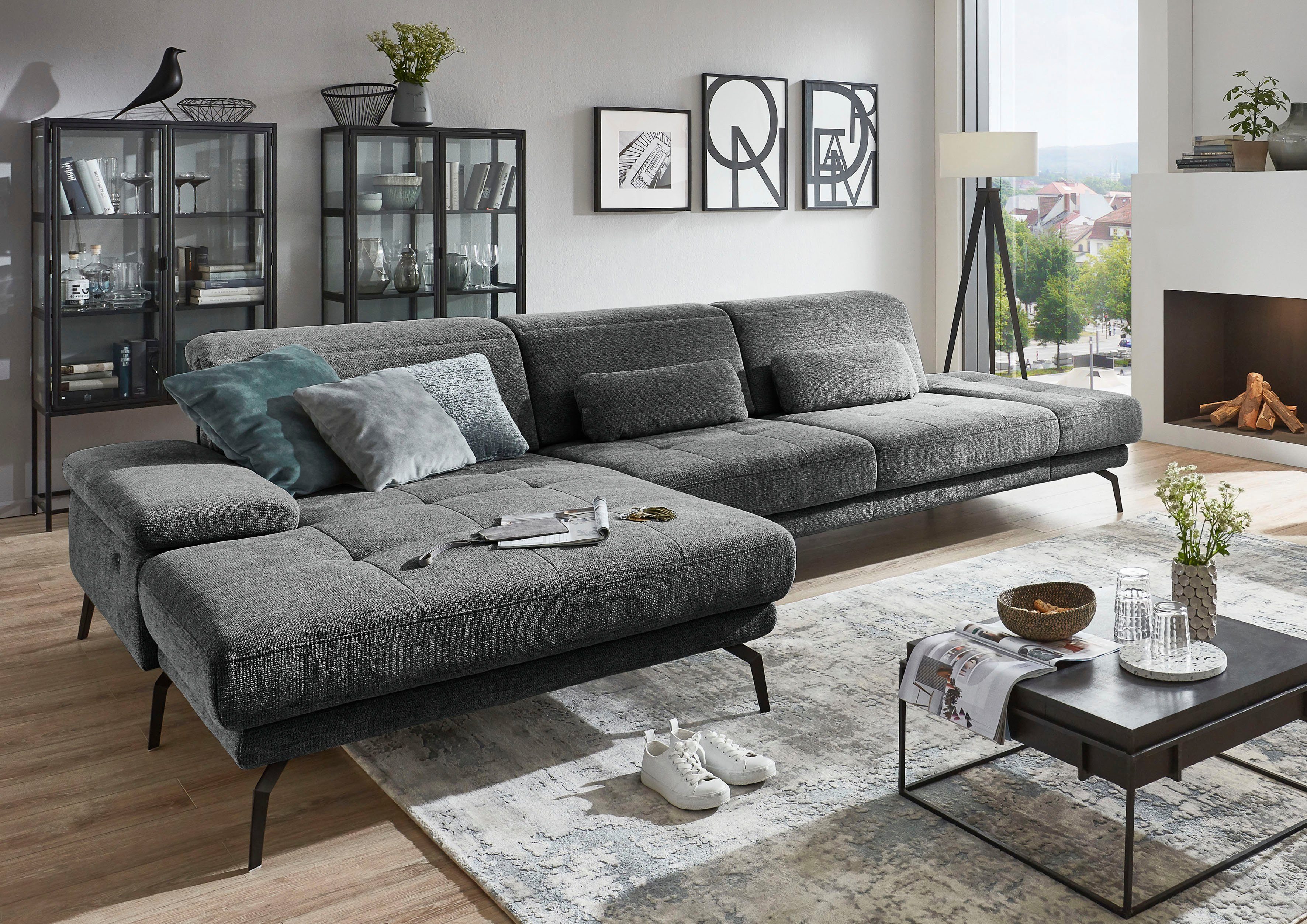 Die PlanBar Ecksofa "MP-IN20126 L-Form mit Kaltschaum-Polsterung", mit Kopf günstig online kaufen