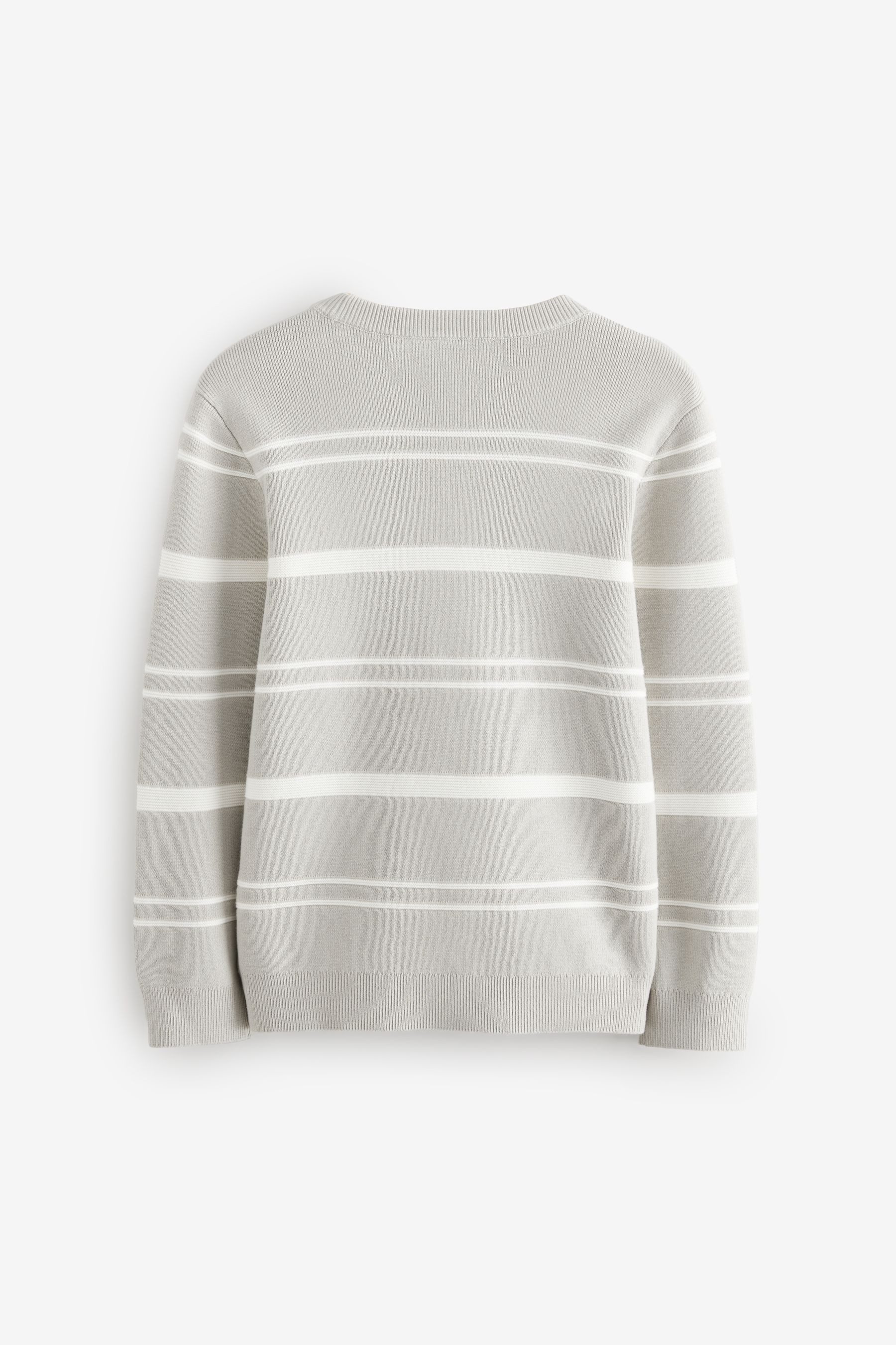 Next Rundhalspullover Gestreifter Rundhals-Strickpullover (1-tlg) günstig online kaufen