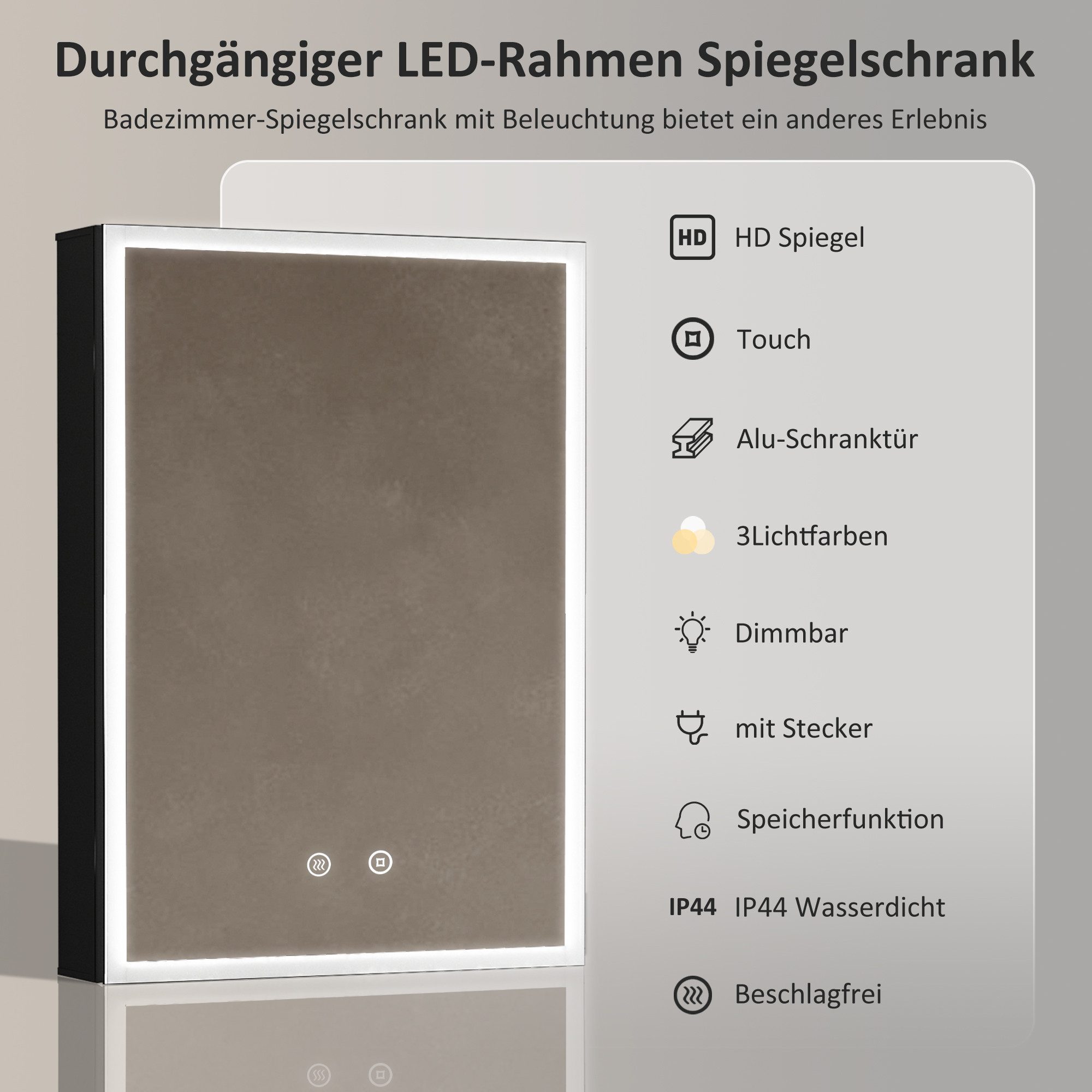 WDWRITTI Spiegelschrank Klein 40x60cm Spiegelschrank Bad günstig online kaufen
