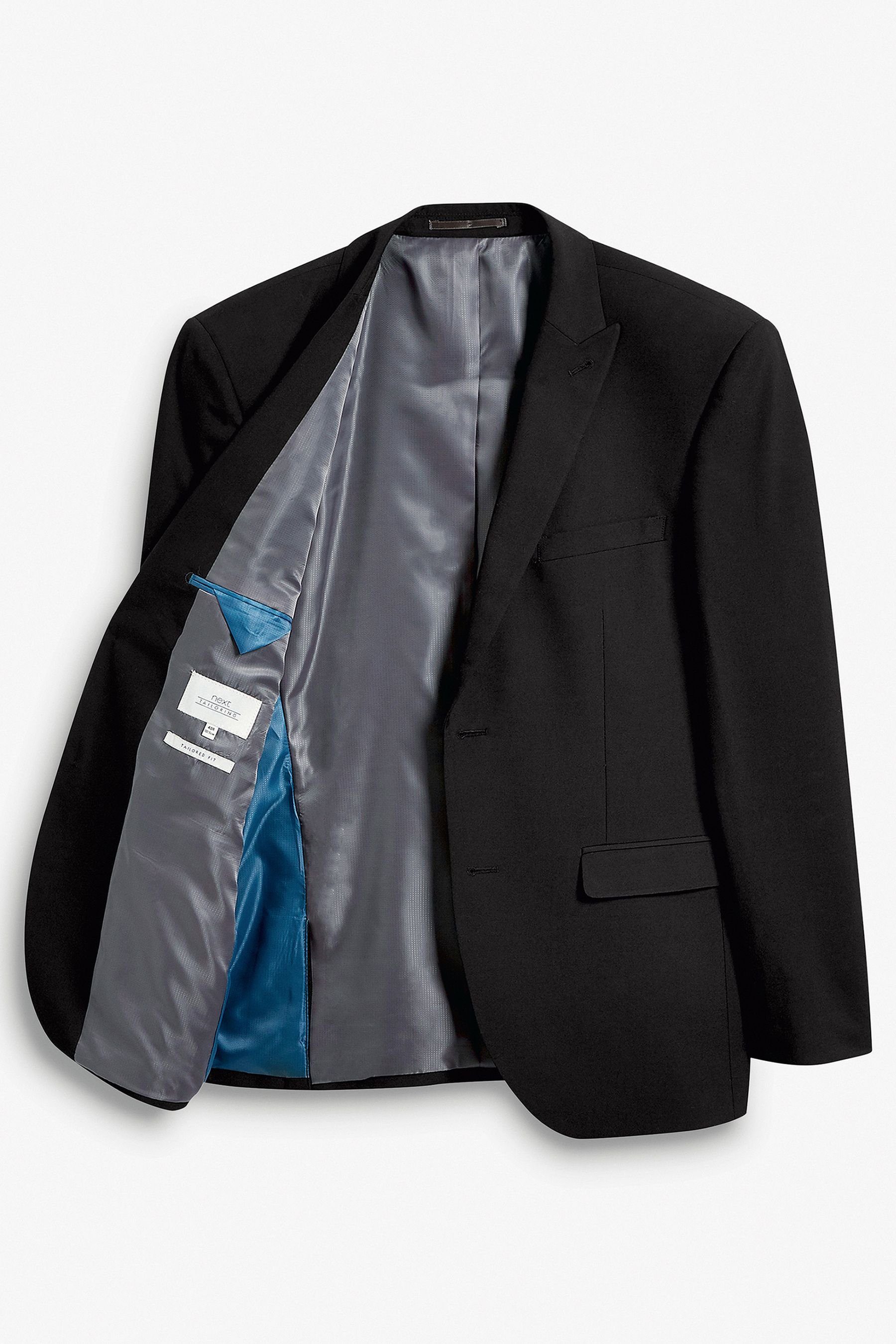 Anzug (1-tlg) Knöpfen: Next Fit Baukastensakko Tailored Black Jacke mit zwei