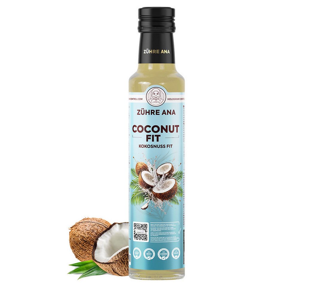 Zühre Ana® Sirup Coconut Fit Sirup – Kokos Chia Erfrischungsgetränk, 250 ml, Ein leichter und erfrischender Geschmack für den Alltag