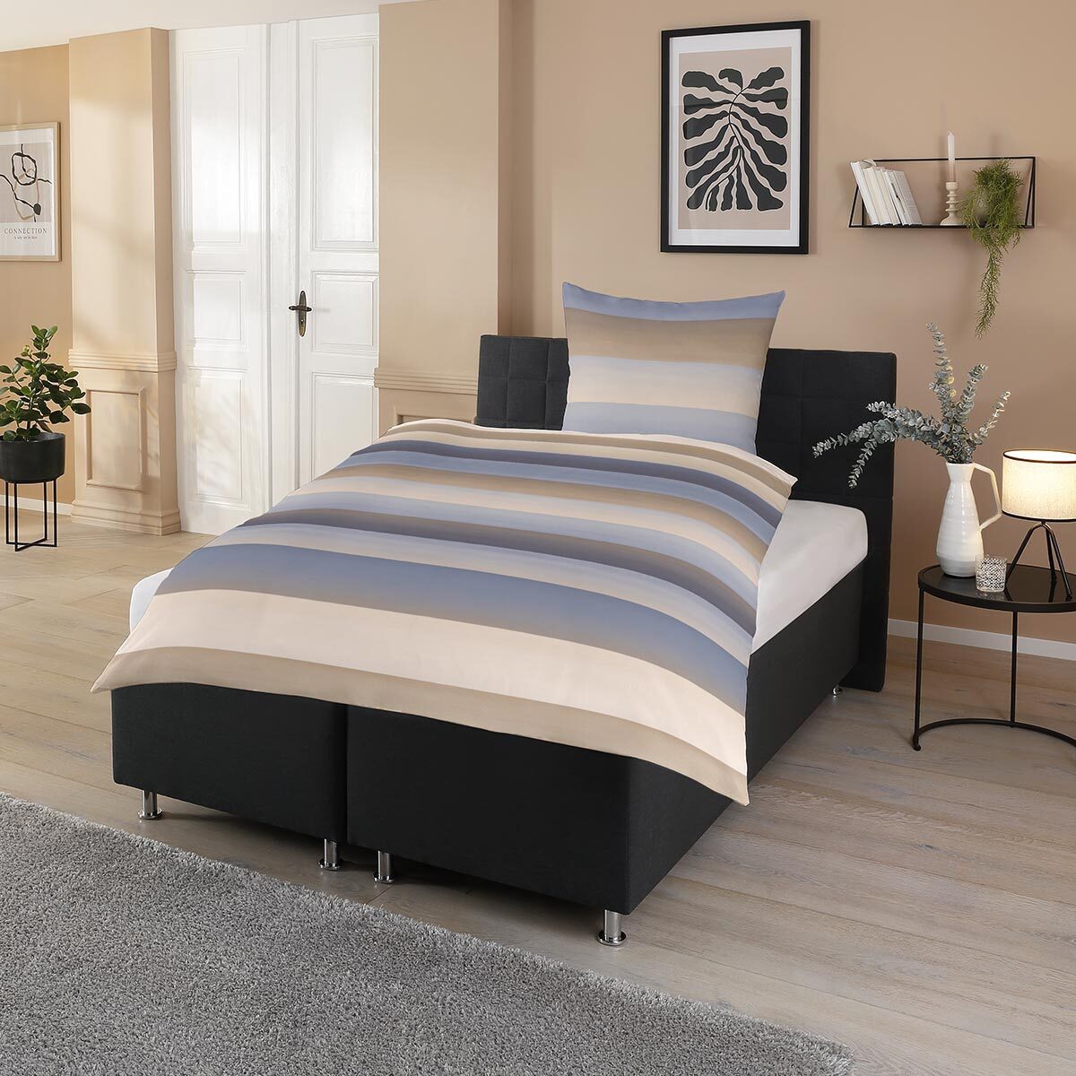 TRAUMSCHLAF Bettwäsche Levio, Mako Satin, 2 teilig, Hervorragende Satin Qualität