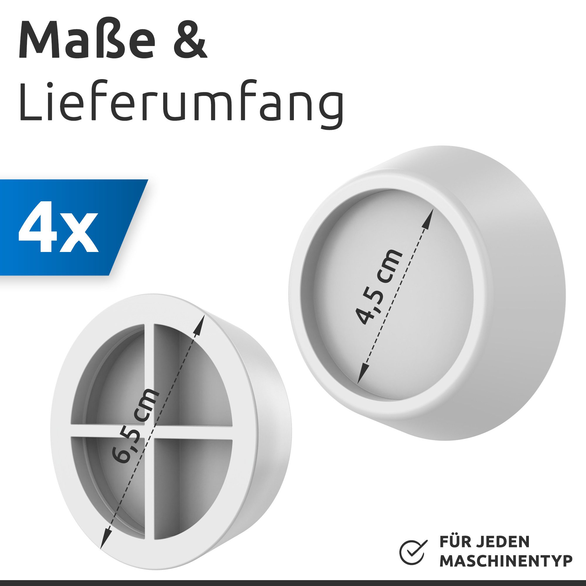 ECENCE Vibrationsdämpfer Vibrationsdämpfer Gummi-Füße Waschmaschine