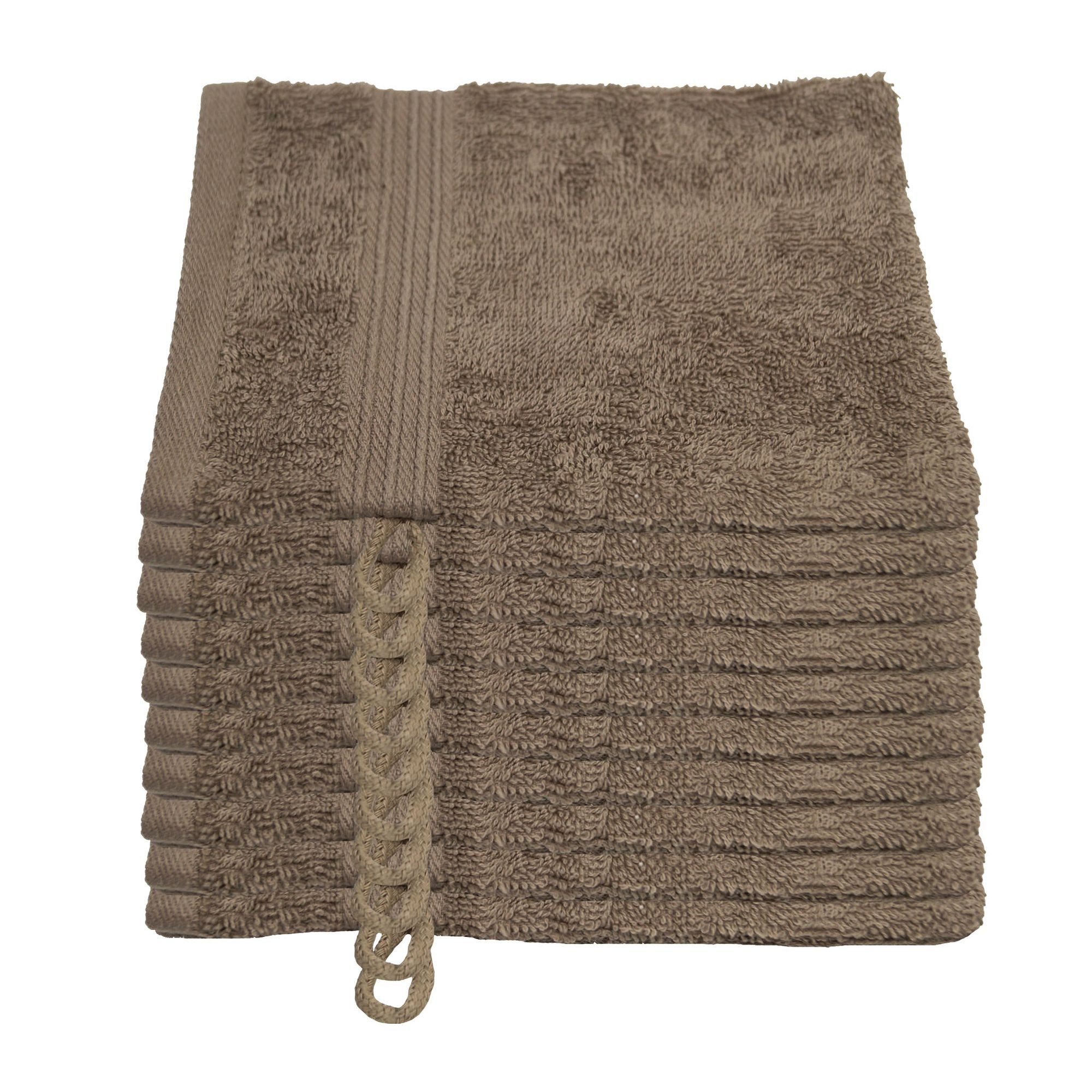 Julie Julsen Waschhandschuh 10-Waschhandschuh-Walnuss-Waschhandschuh 15 x 21 cm, (10-St)