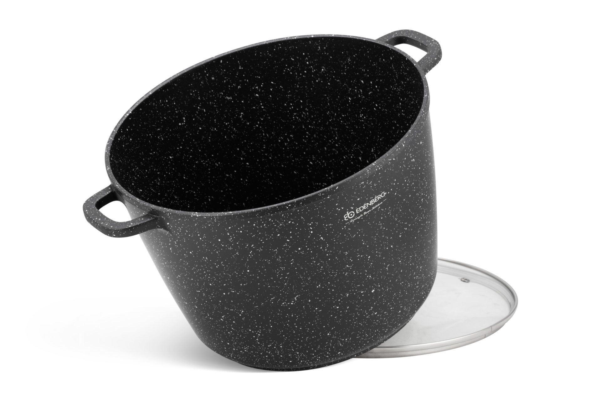 Edenberg Kochtopf Großer Topf 10L Suppentopf Kompotttopf Spargeltopf Steinbeschichtung, Aluminiumguss, Keramik (Sehr hochwertig, 2-tlg., Eine ideale Geschenkidee)